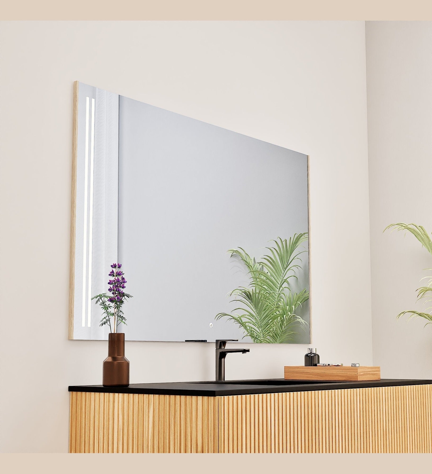 Fluvia RECTO Mirror with Integrated LED Lighting - ROVALUX