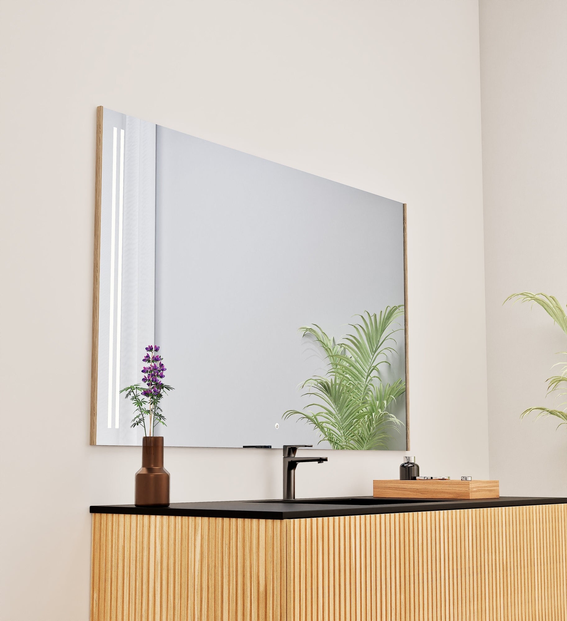 Fluvia RECTO Mirror with Integrated LED Lighting - ROVALUX
