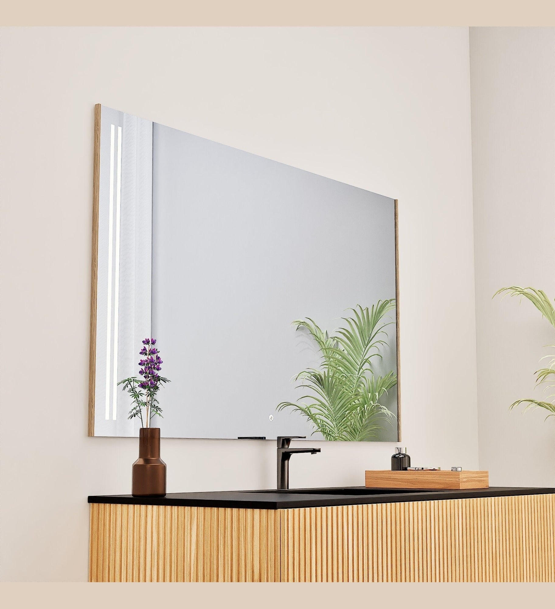 Fluvia RECTO Mirror with Integrated LED Lighting - ROVALUX