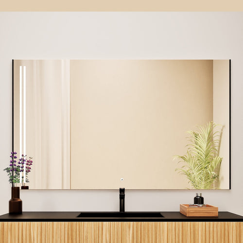 Fluvia RECTO Mirror with Integrated LED Lighting - ROVALUX
