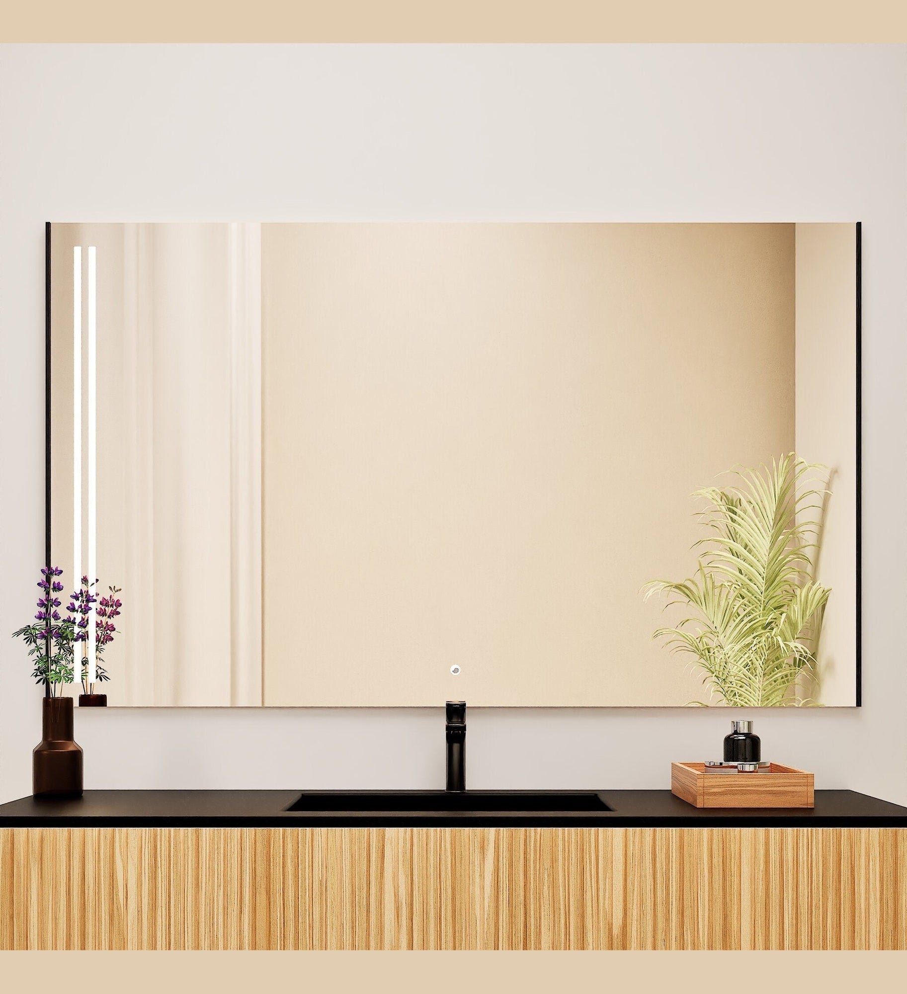 Fluvia RECTO Mirror with Integrated LED Lighting - ROVALUX