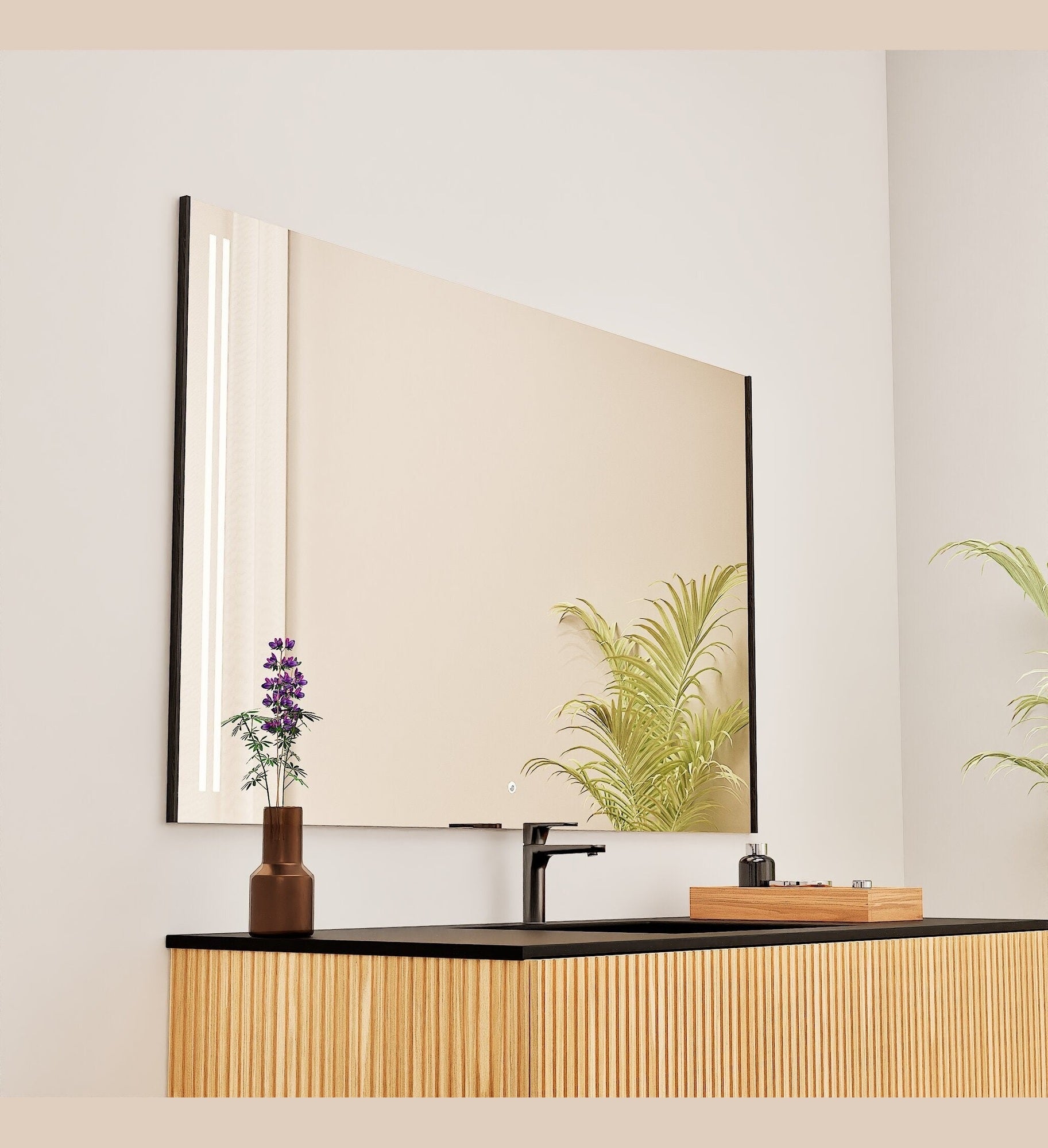 Fluvia RECTO Mirror with Integrated LED Lighting - ROVALUX