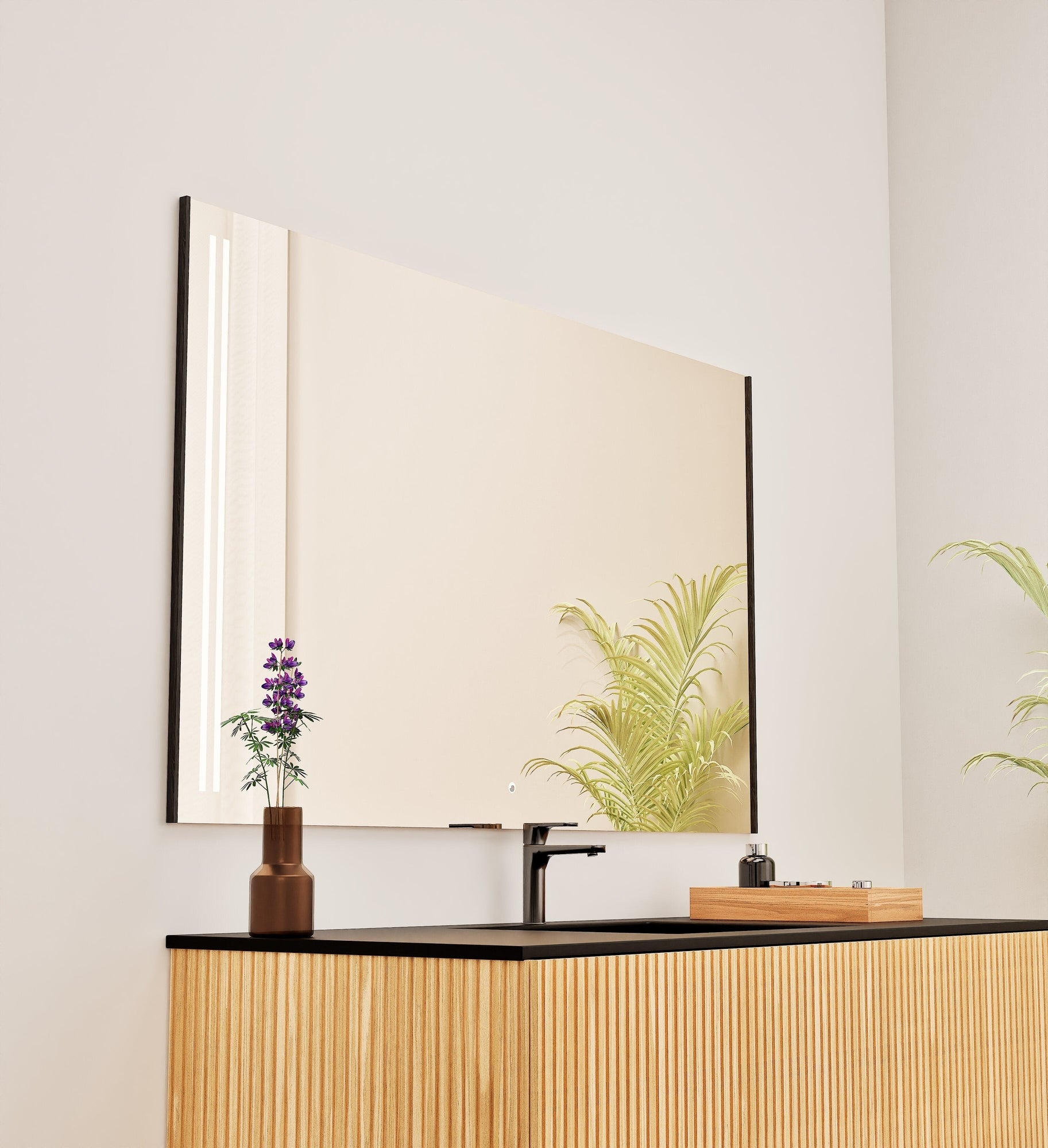 Fluvia RECTO Mirror with Integrated LED Lighting - ROVALUX