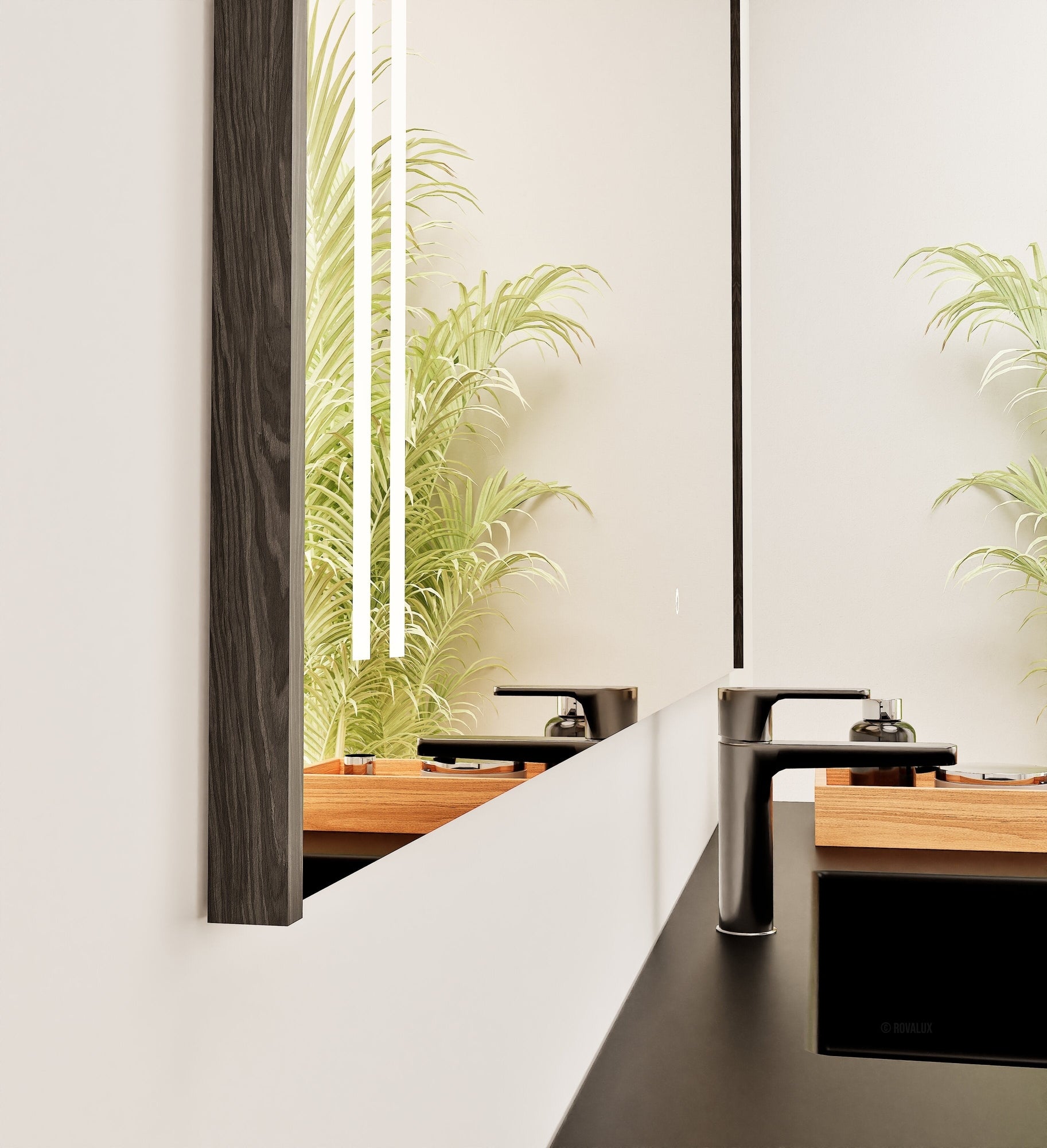 Fluvia RECTO Mirror with Integrated LED Lighting - ROVALUX