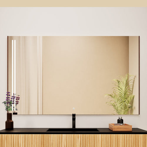 Fluvia RECTO Mirror with Integrated LED Lighting - ROVALUX