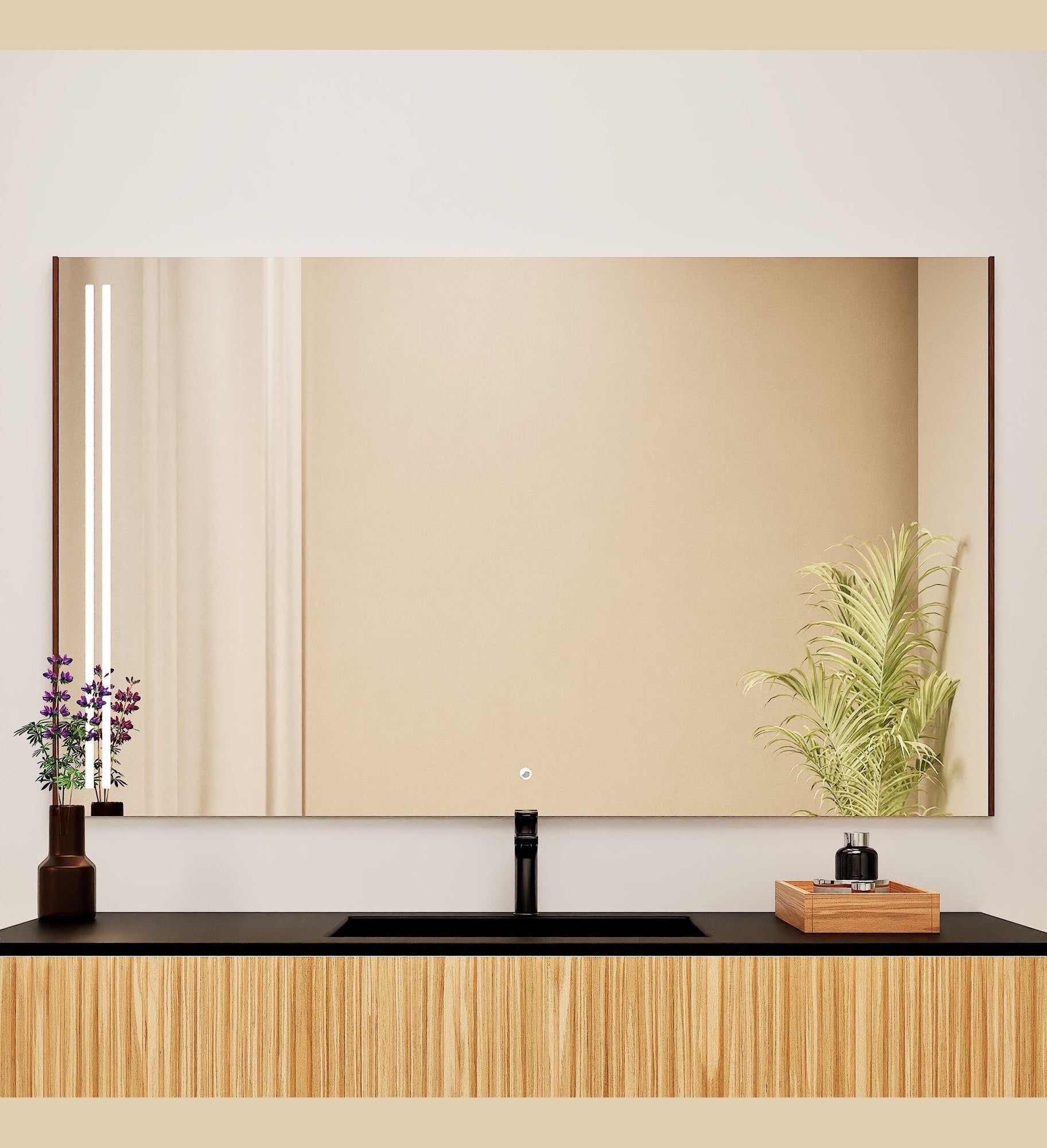 Fluvia RECTO Mirror with Integrated LED Lighting - ROVALUX