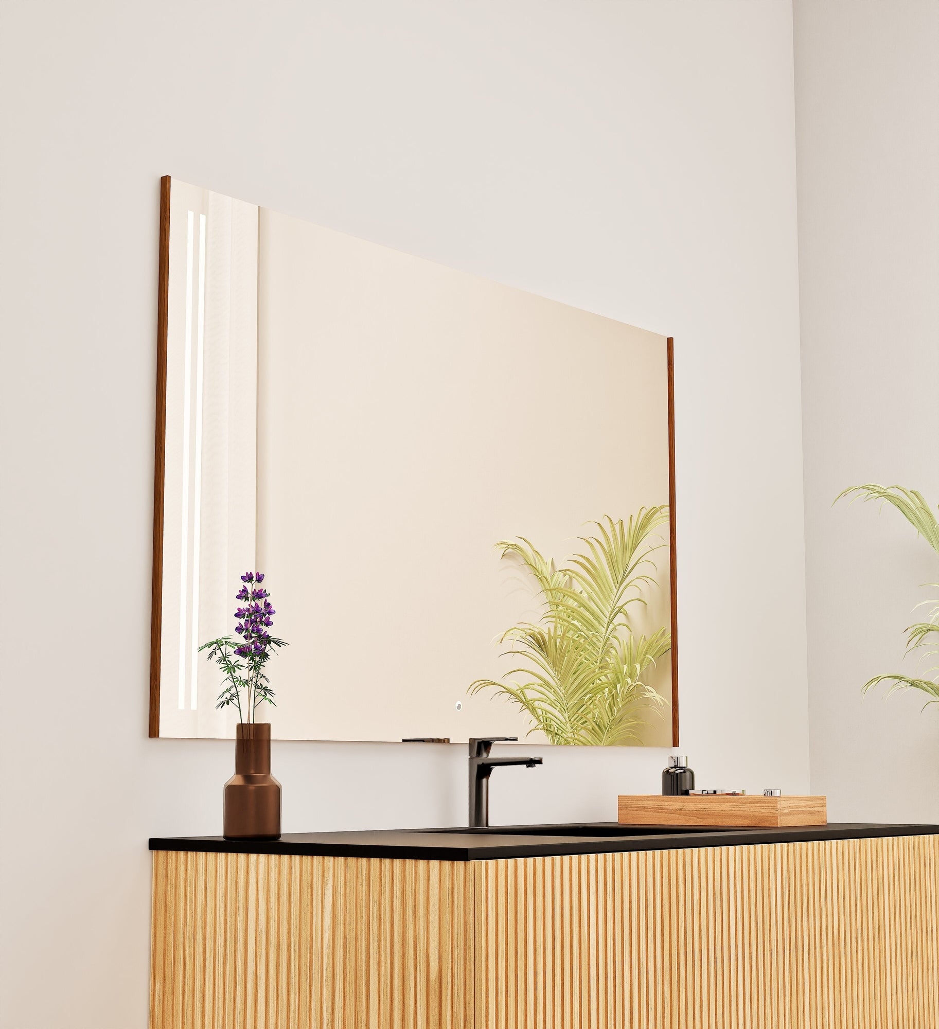 Fluvia RECTO Mirror with Integrated LED Lighting - ROVALUX