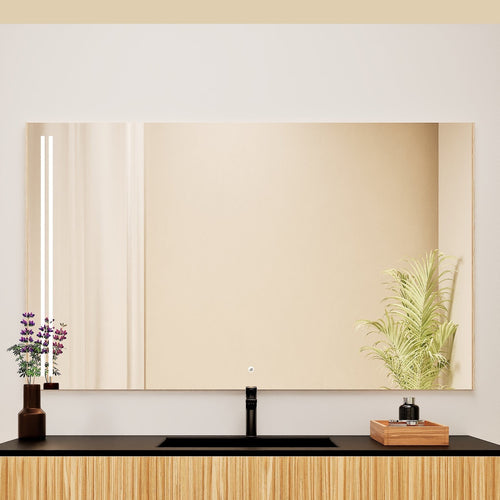 Fluvia RECTO Mirror with Integrated LED Lighting - ROVALUX