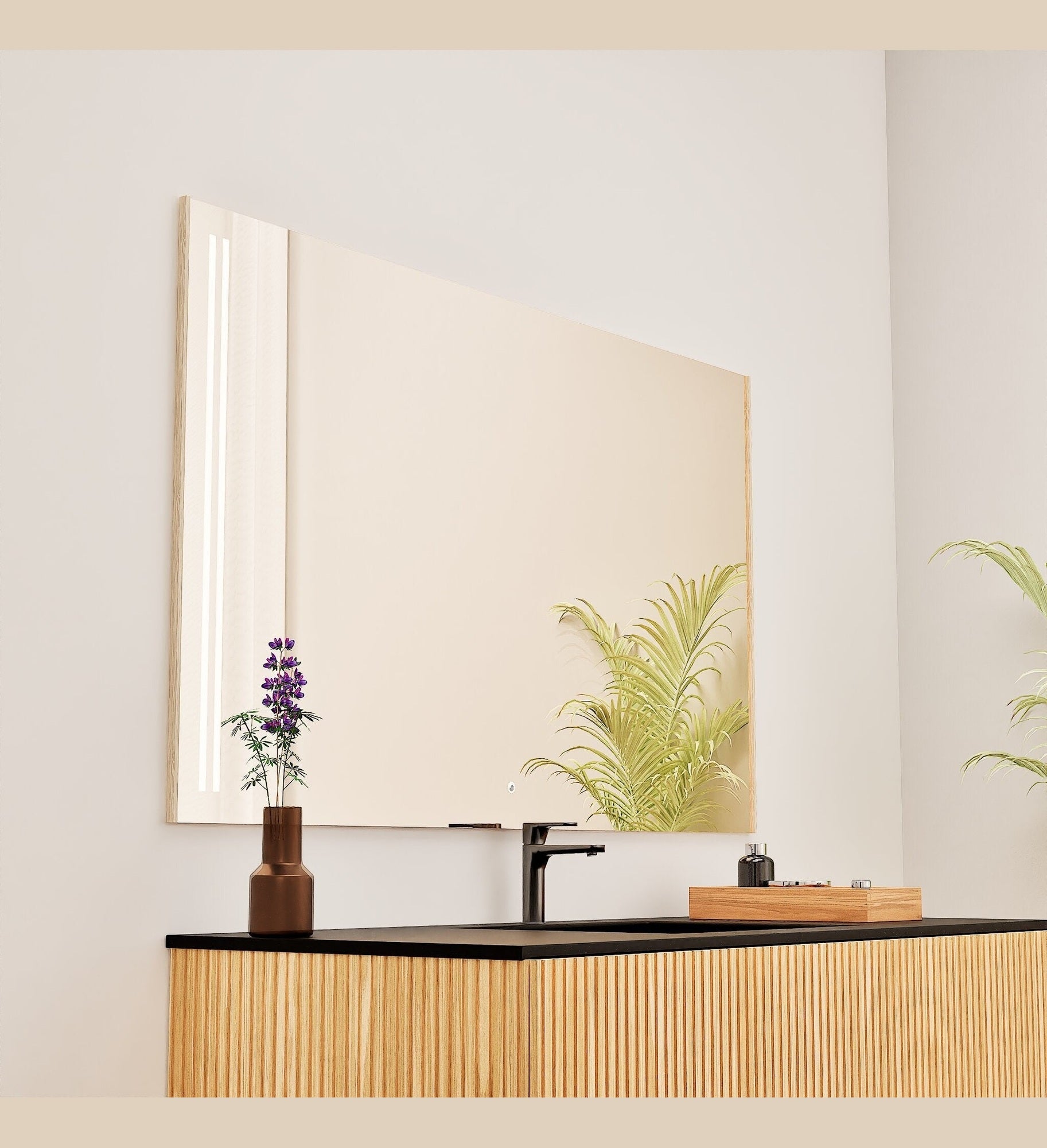 Fluvia RECTO Mirror with Integrated LED Lighting - ROVALUX