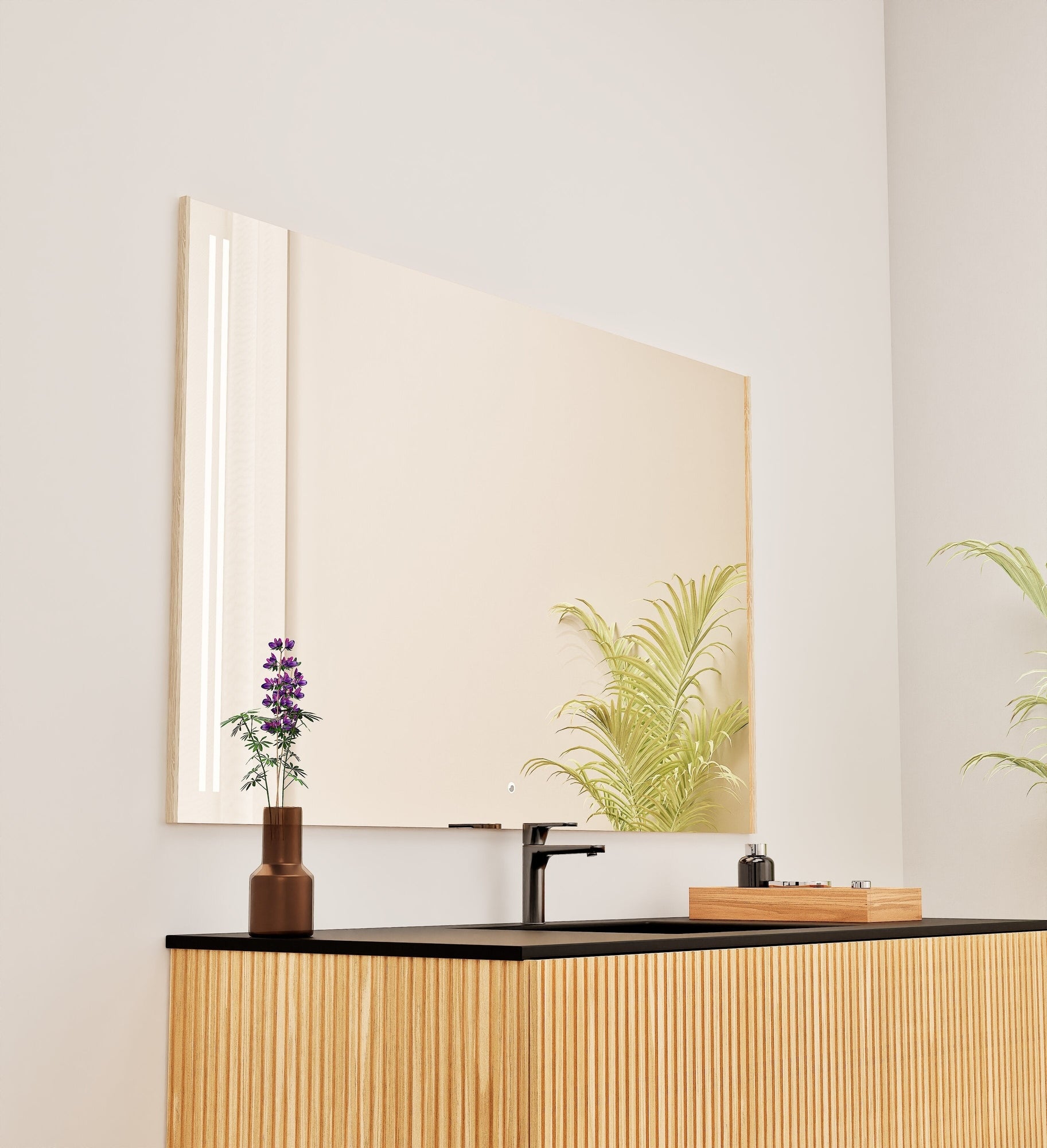 Fluvia RECTO Mirror with Integrated LED Lighting - ROVALUX