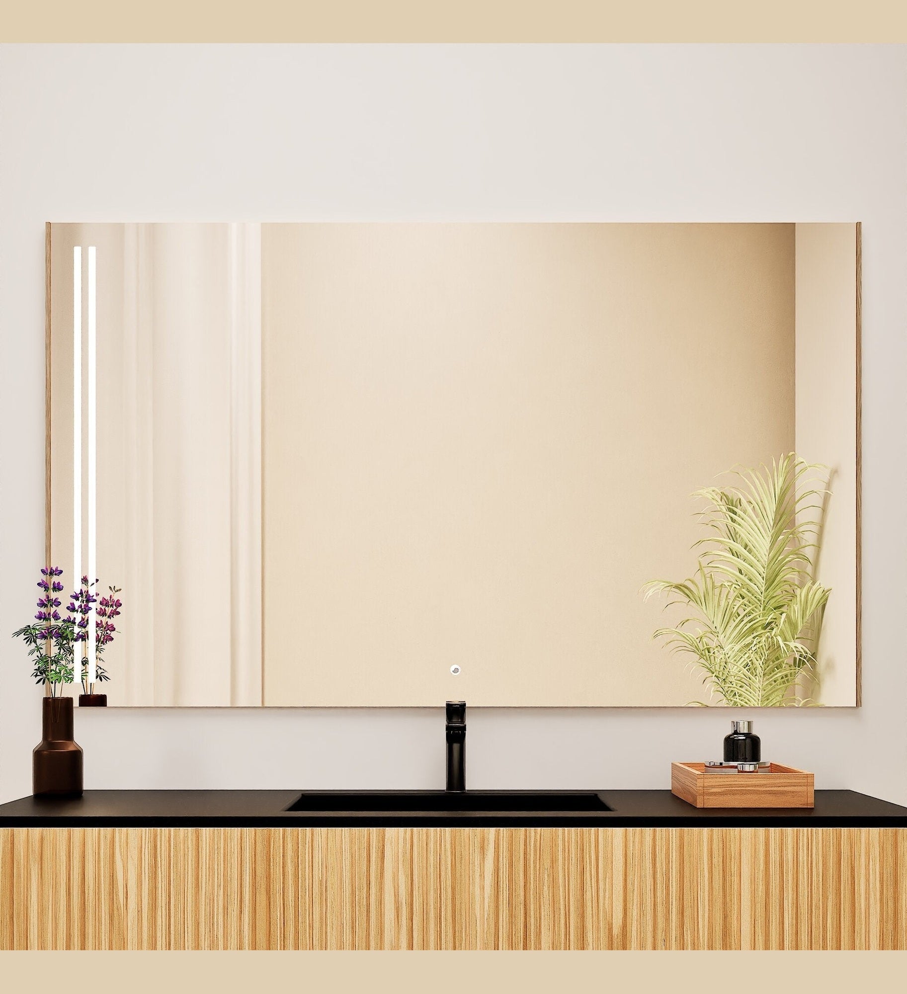 Fluvia RECTO Mirror with Integrated LED Lighting - ROVALUX