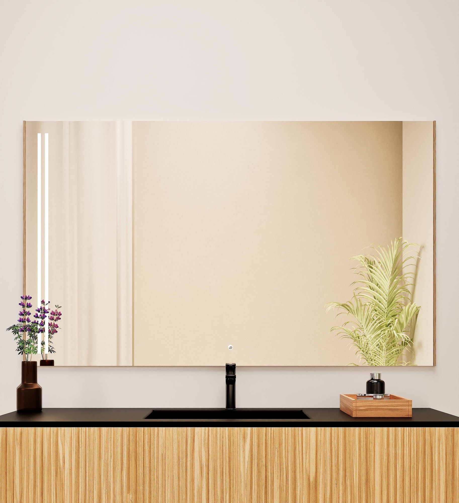 Fluvia RECTO Mirror with Integrated LED Lighting - ROVALUX