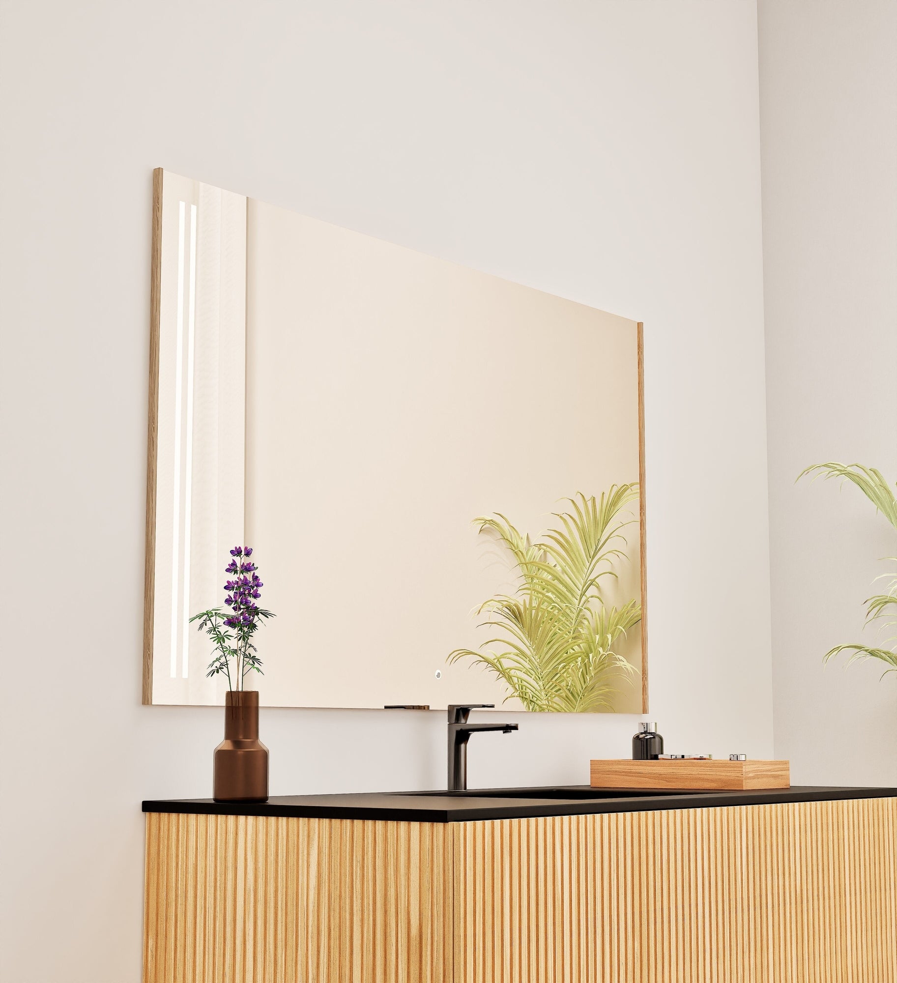 Fluvia RECTO Mirror with Integrated LED Lighting - ROVALUX