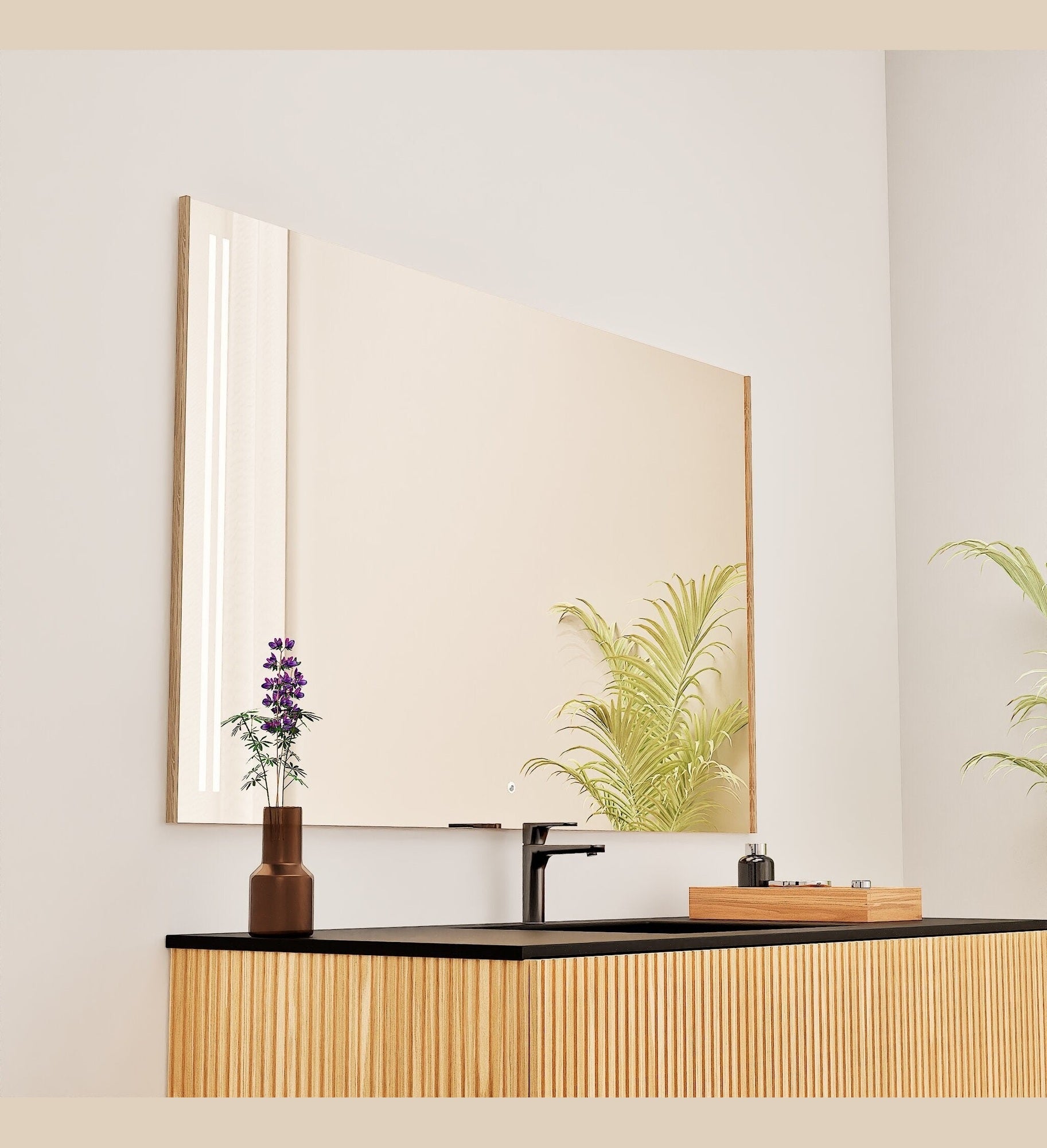 Fluvia RECTO Mirror with Integrated LED Lighting - ROVALUX
