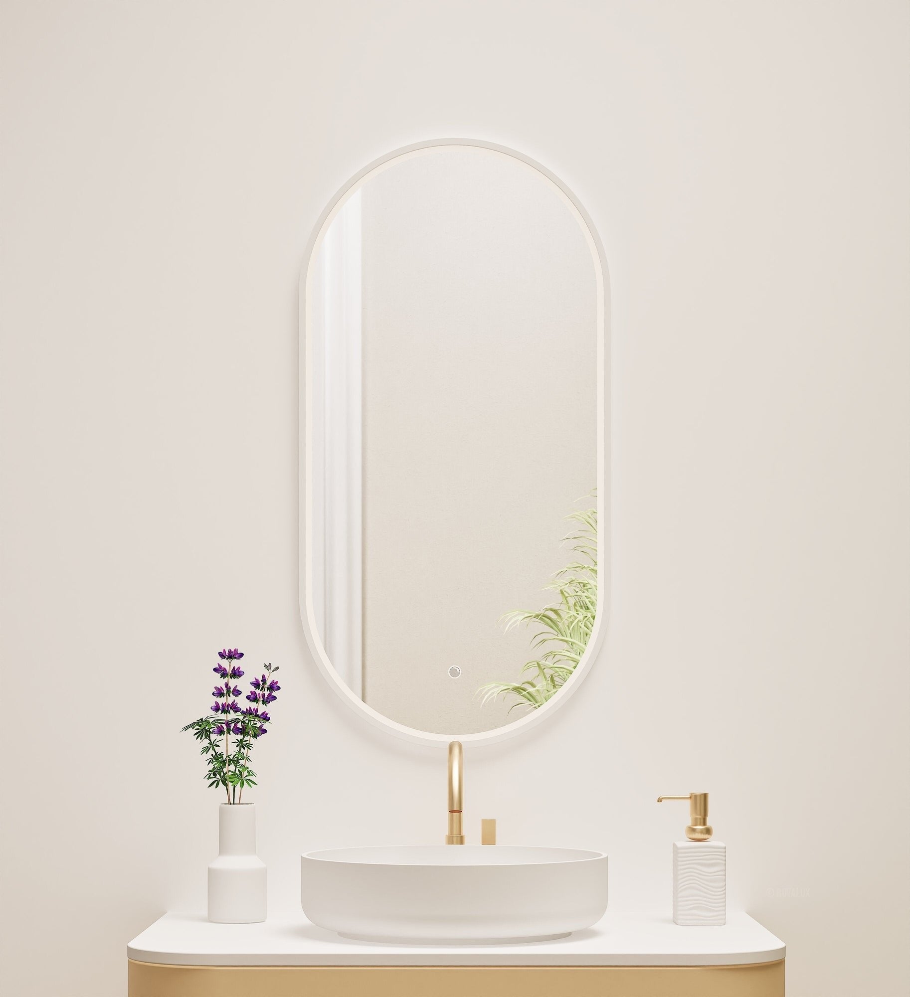 Serenia Evalo Mirror with Integrated LED Lighting - ROVALUX