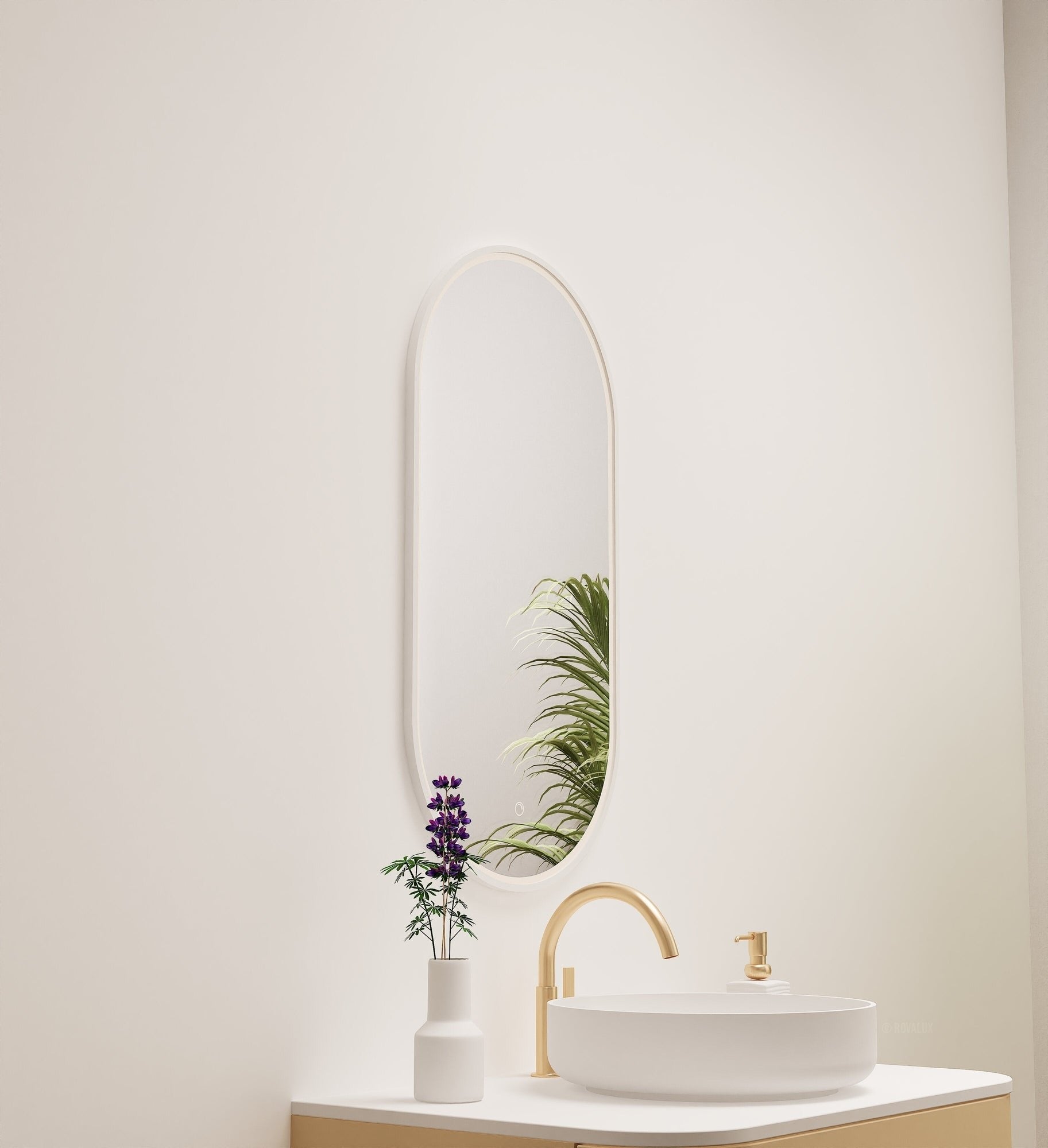 Serenia Evalo Mirror with Integrated LED Lighting - ROVALUX