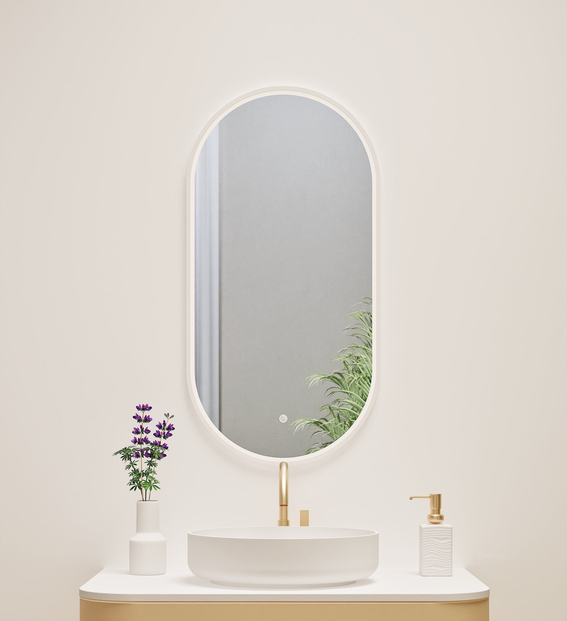 Serenia Evalo Mirror with Integrated LED Lighting - ROVALUX