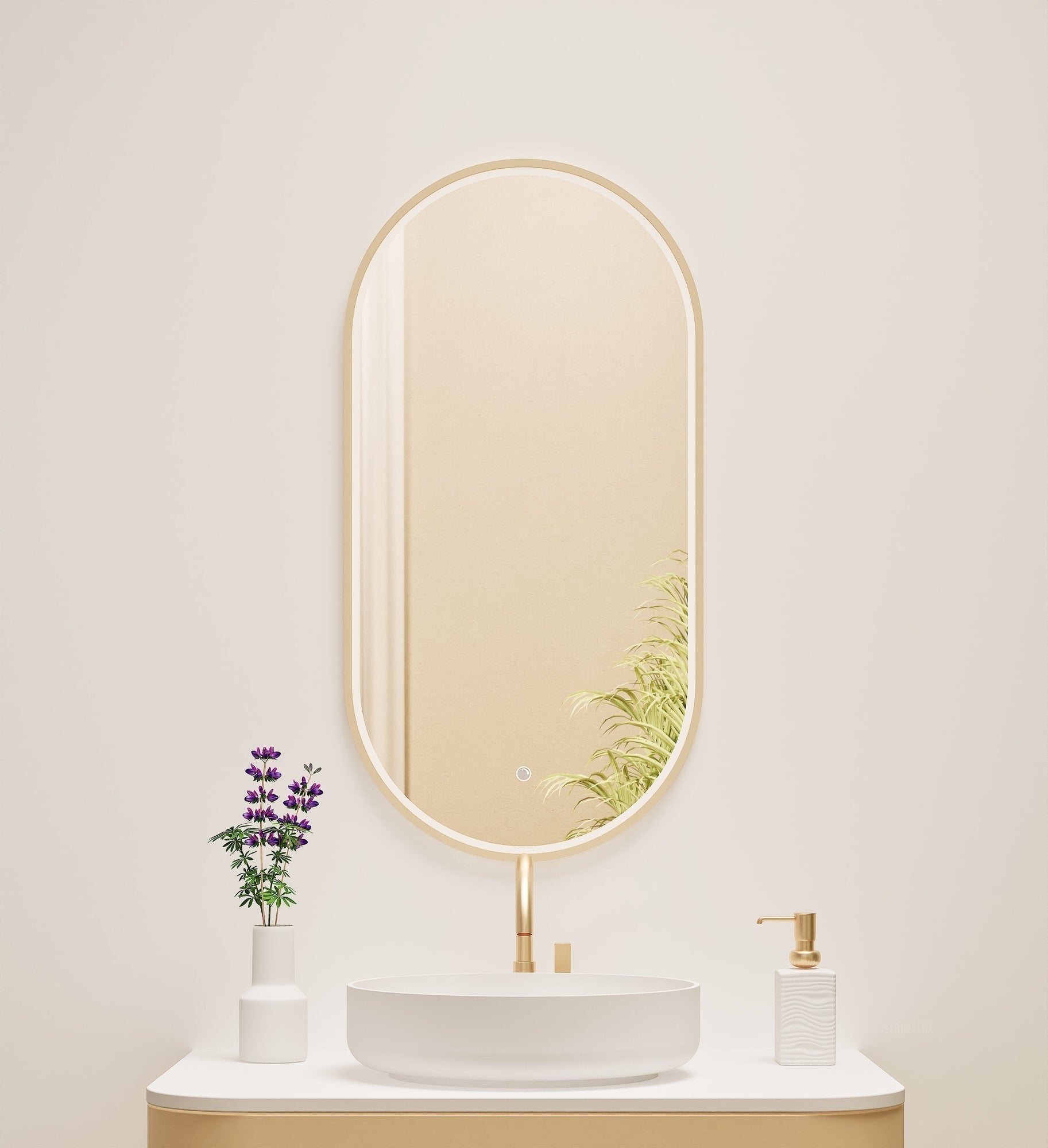 Serenia Evalo Mirror with Integrated LED Lighting - ROVALUX