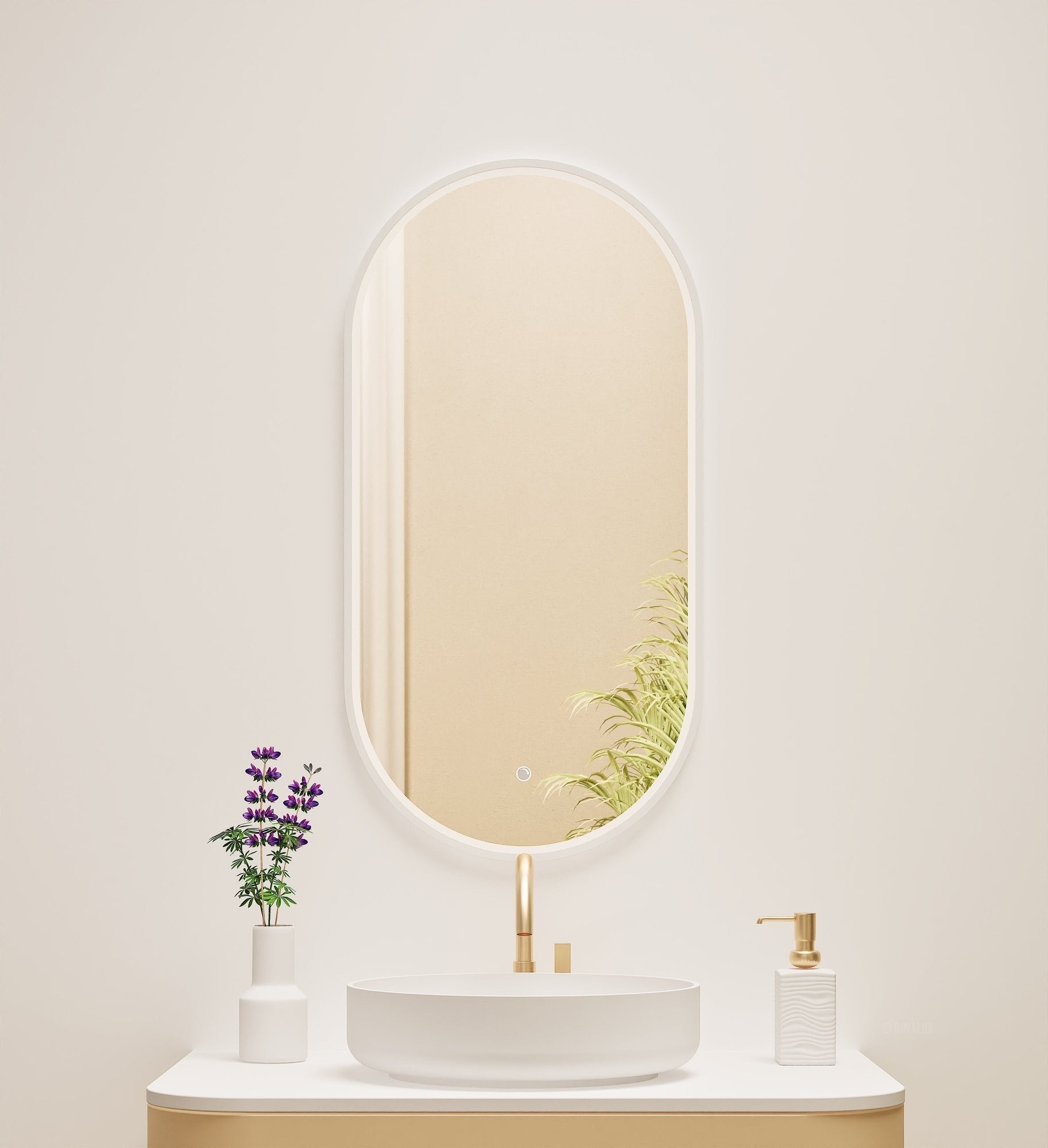 Serenia Evalo Mirror with Integrated LED Lighting - ROVALUX