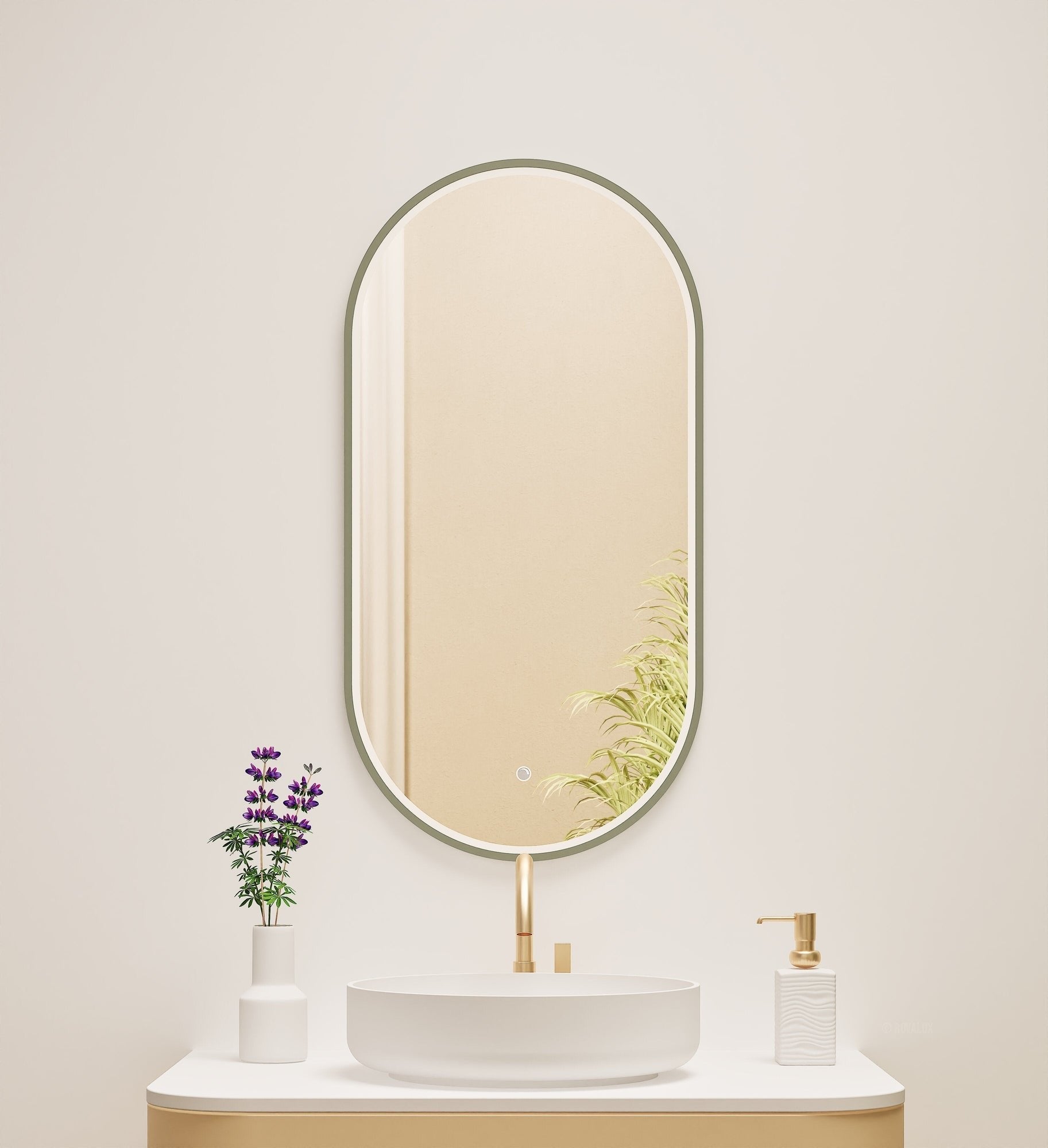 Serenia Evalo Mirror with Integrated LED Lighting - ROVALUX
