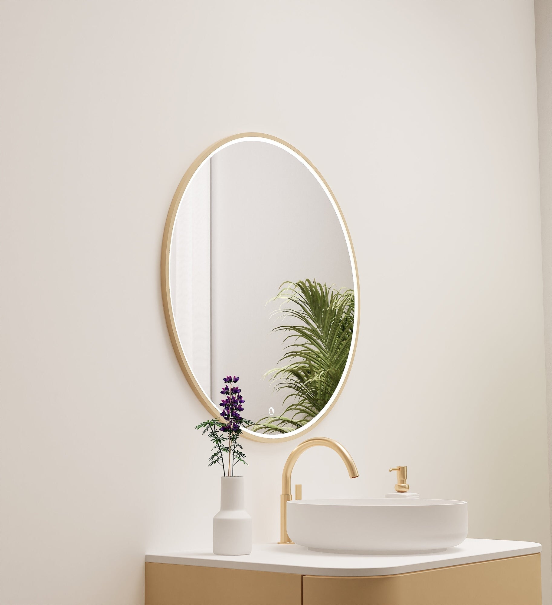 Serenia Luno Mirror with Integrated LED Lighting - ROVALUX