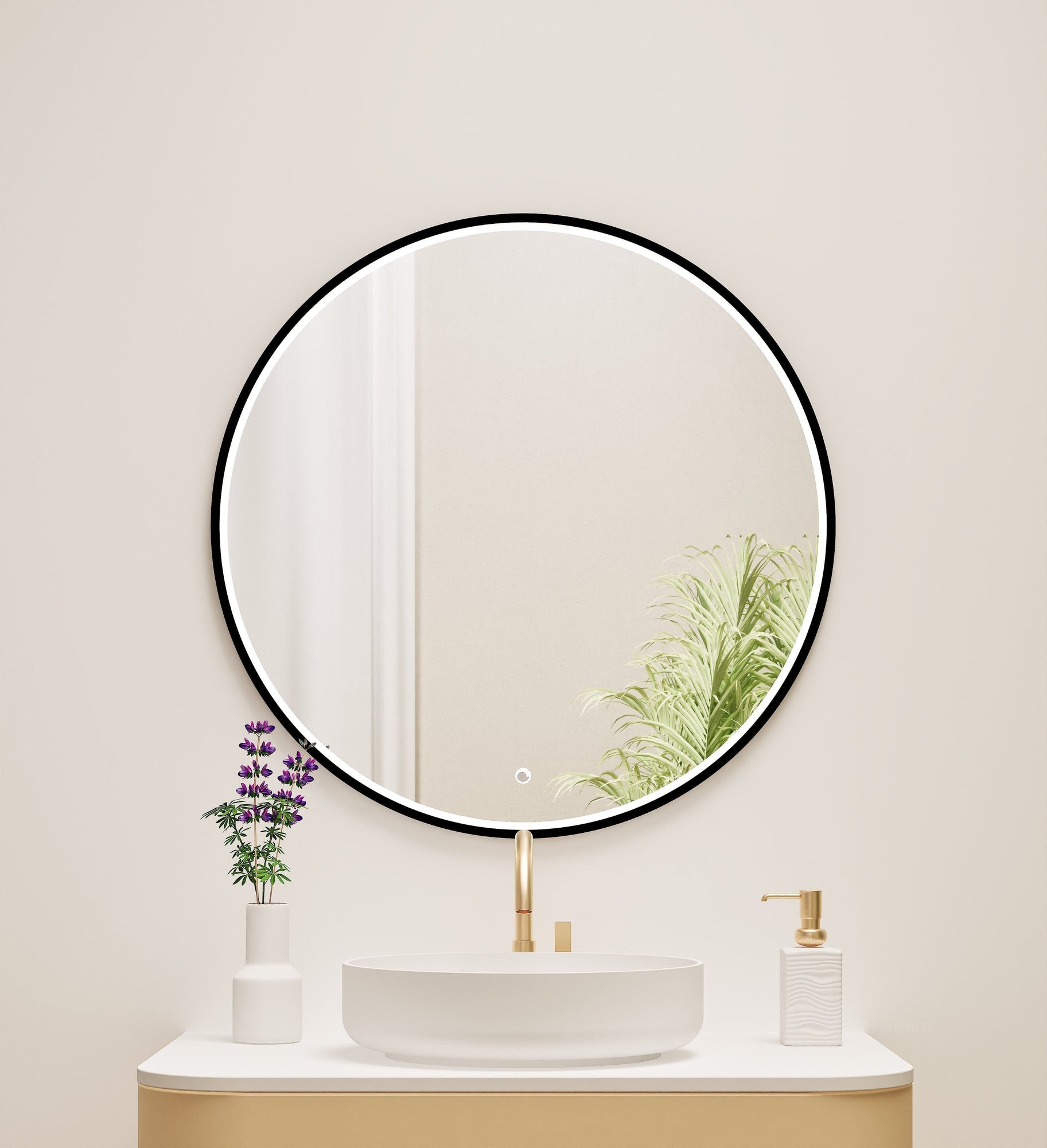 Serenia Luno Mirror with Integrated LED Lighting - ROVALUX