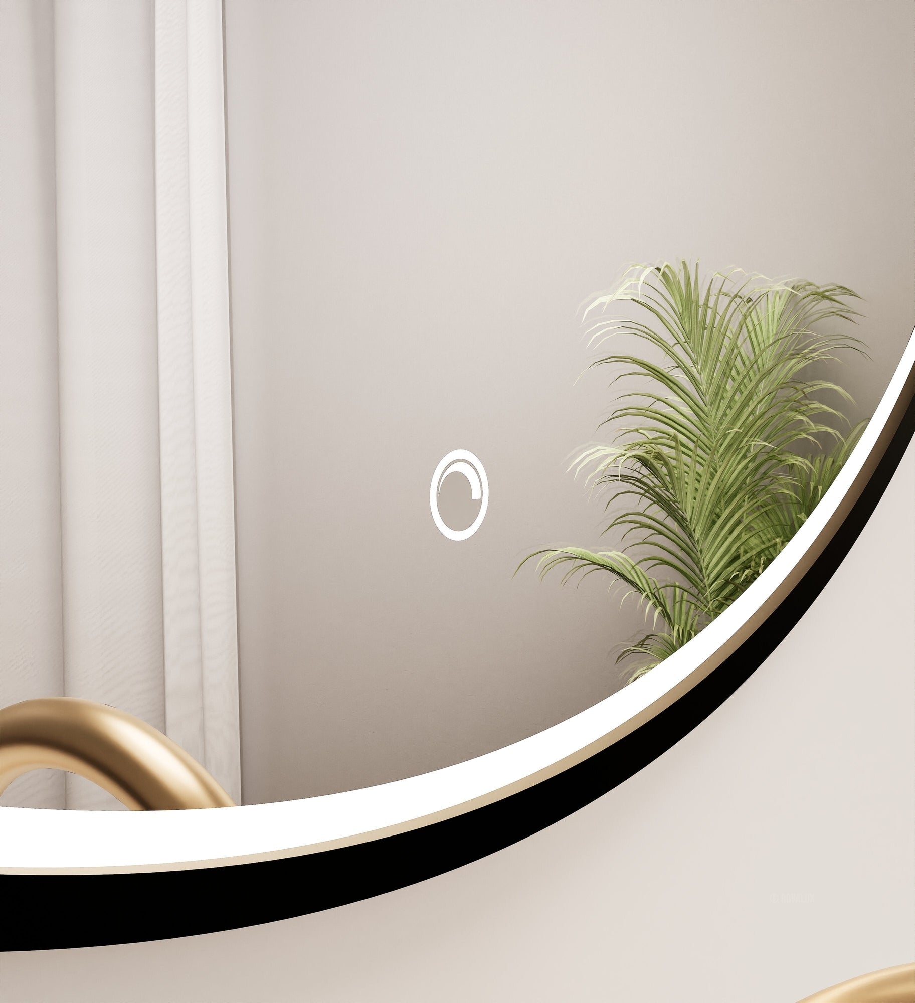Serenia Luno Mirror with Integrated LED Lighting - ROVALUX