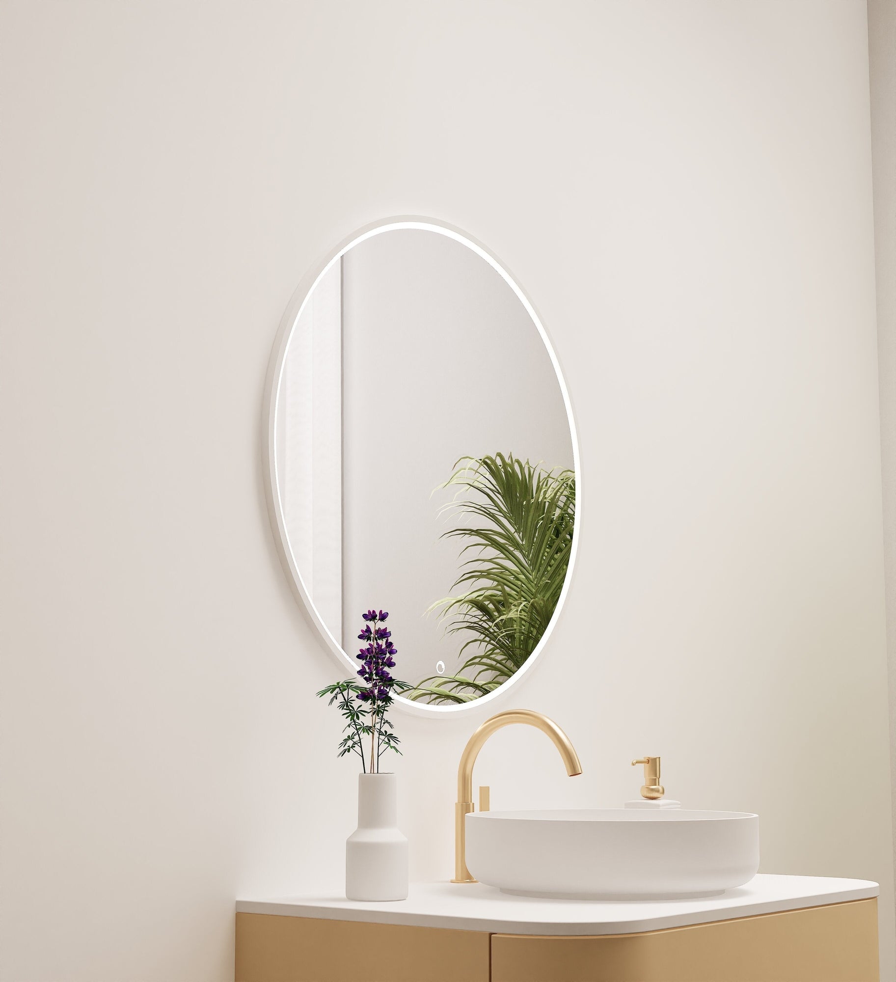Serenia Luno Mirror with Integrated LED Lighting - ROVALUX