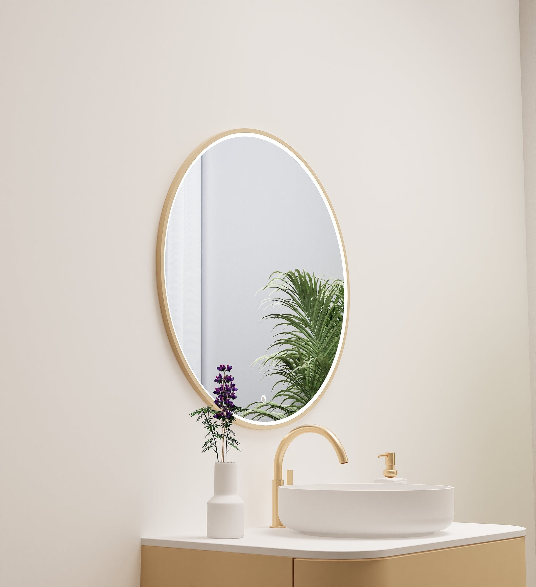 Serenia Luno Mirror with Integrated LED Lighting - ROVALUX