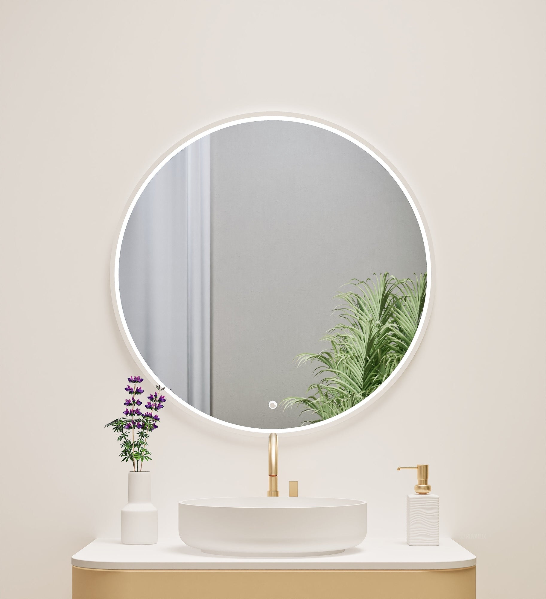 Serenia Luno Mirror with Integrated LED Lighting - ROVALUX