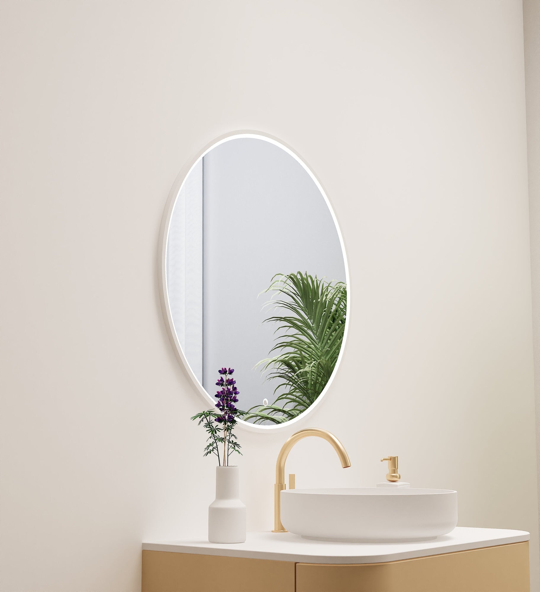 Serenia Luno Mirror with Integrated LED Lighting - ROVALUX