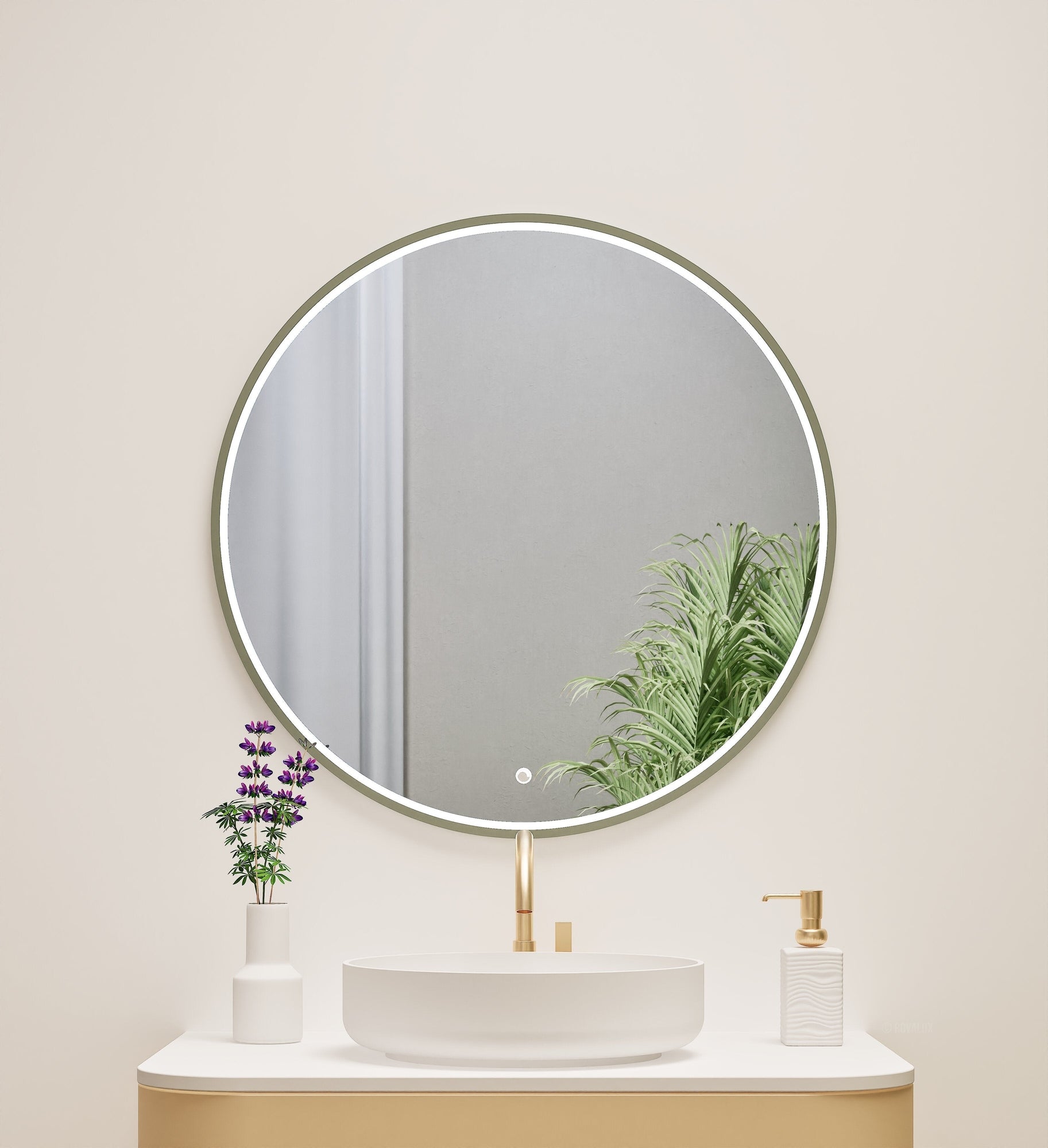 Serenia Luno Mirror with Integrated LED Lighting - ROVALUX