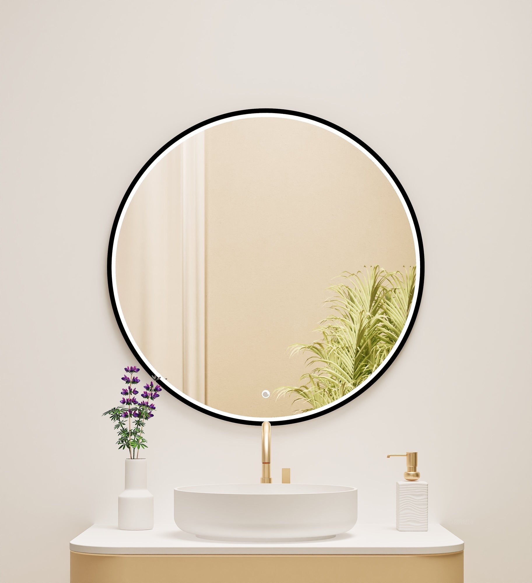 Serenia Luno Mirror with Integrated LED Lighting - ROVALUX