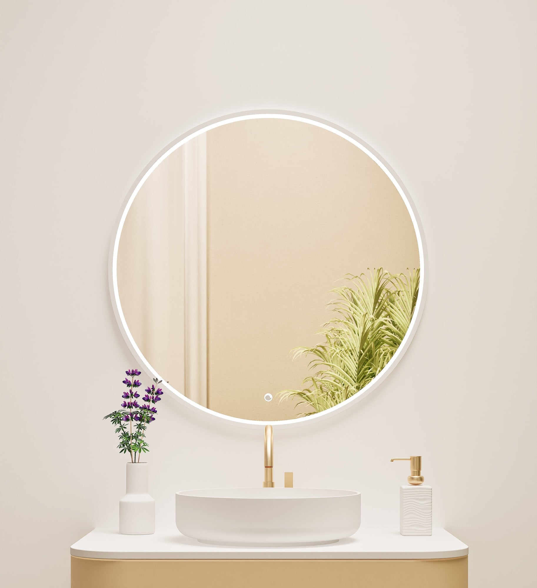 Serenia Luno Mirror with Integrated LED Lighting - ROVALUX