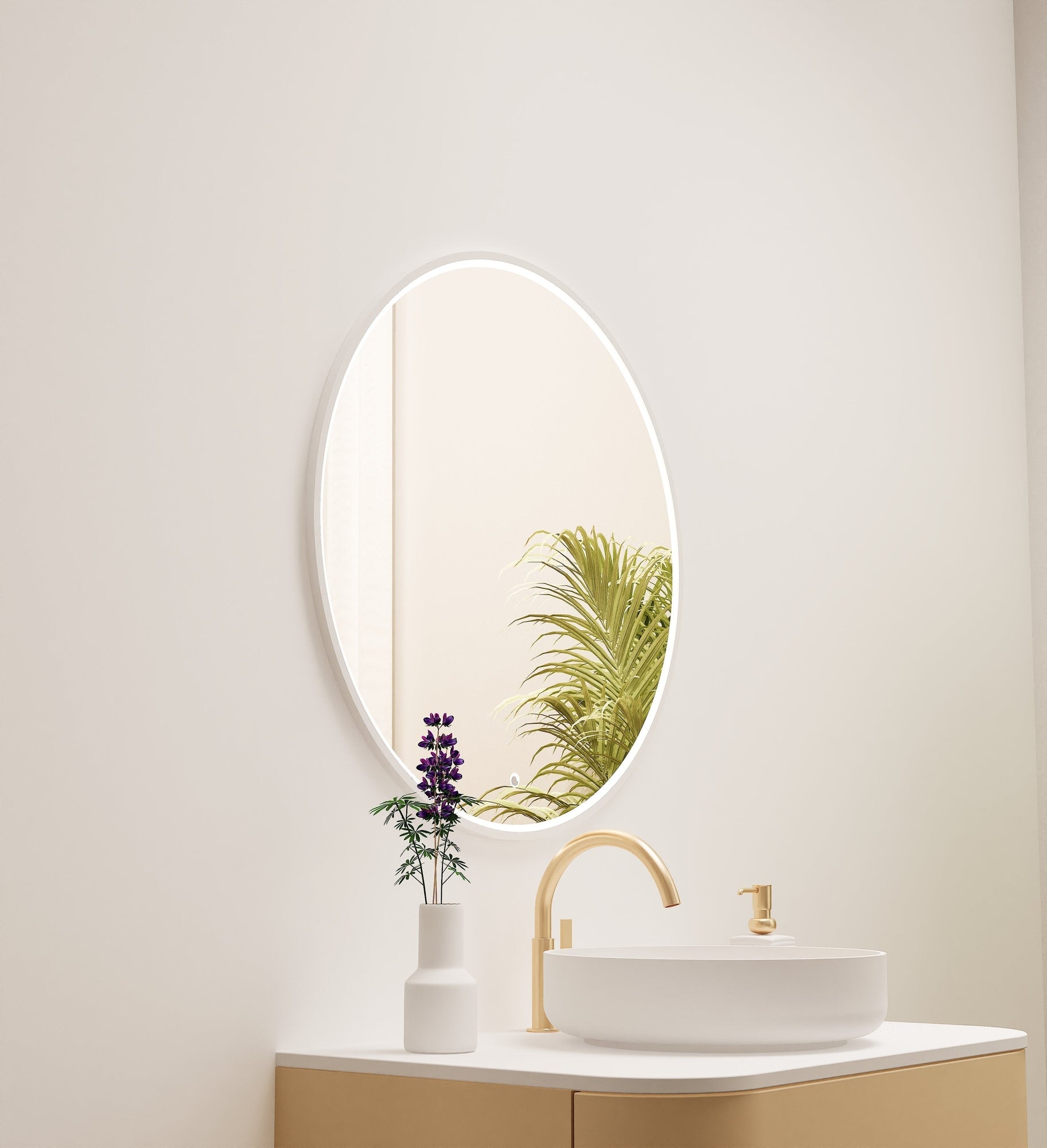 Serenia Luno Mirror with Integrated LED Lighting - ROVALUX
