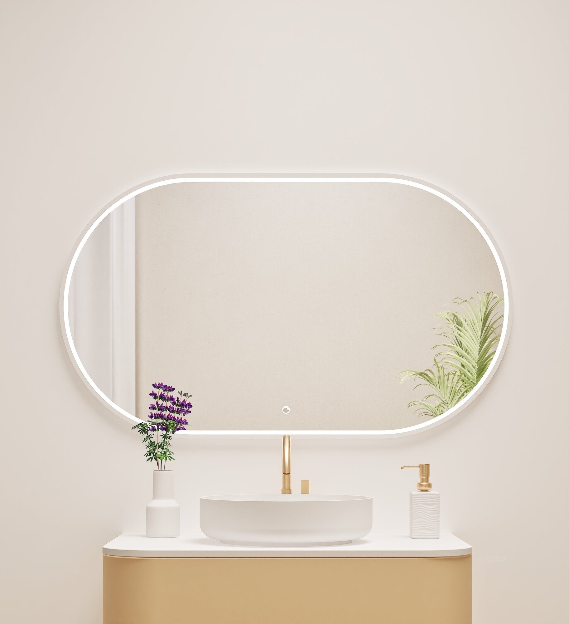 Serenia Ova Mirror with Integrated LED Lighting - ROVALUX