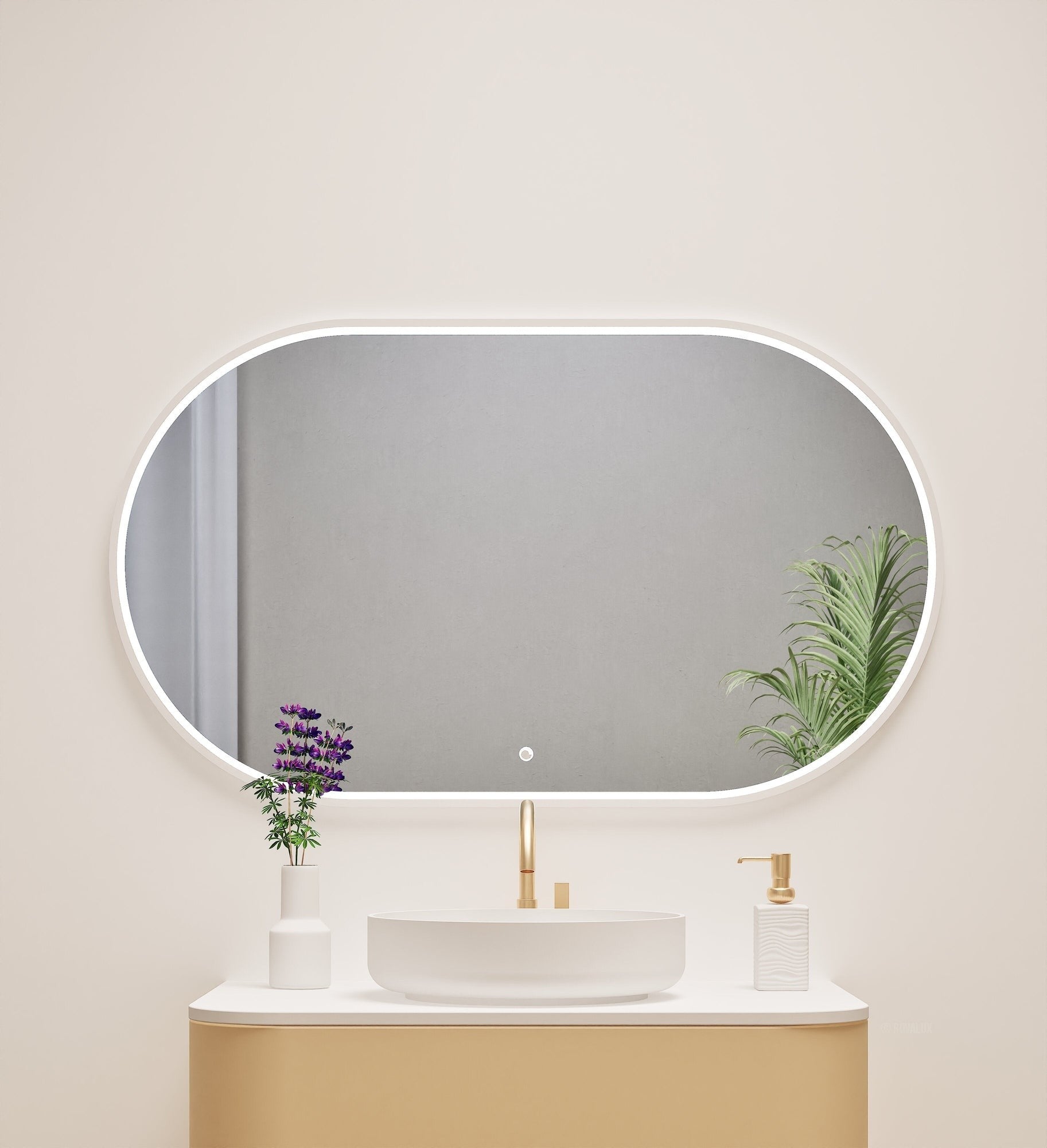 Serenia Ova Mirror with Integrated LED Lighting - ROVALUX