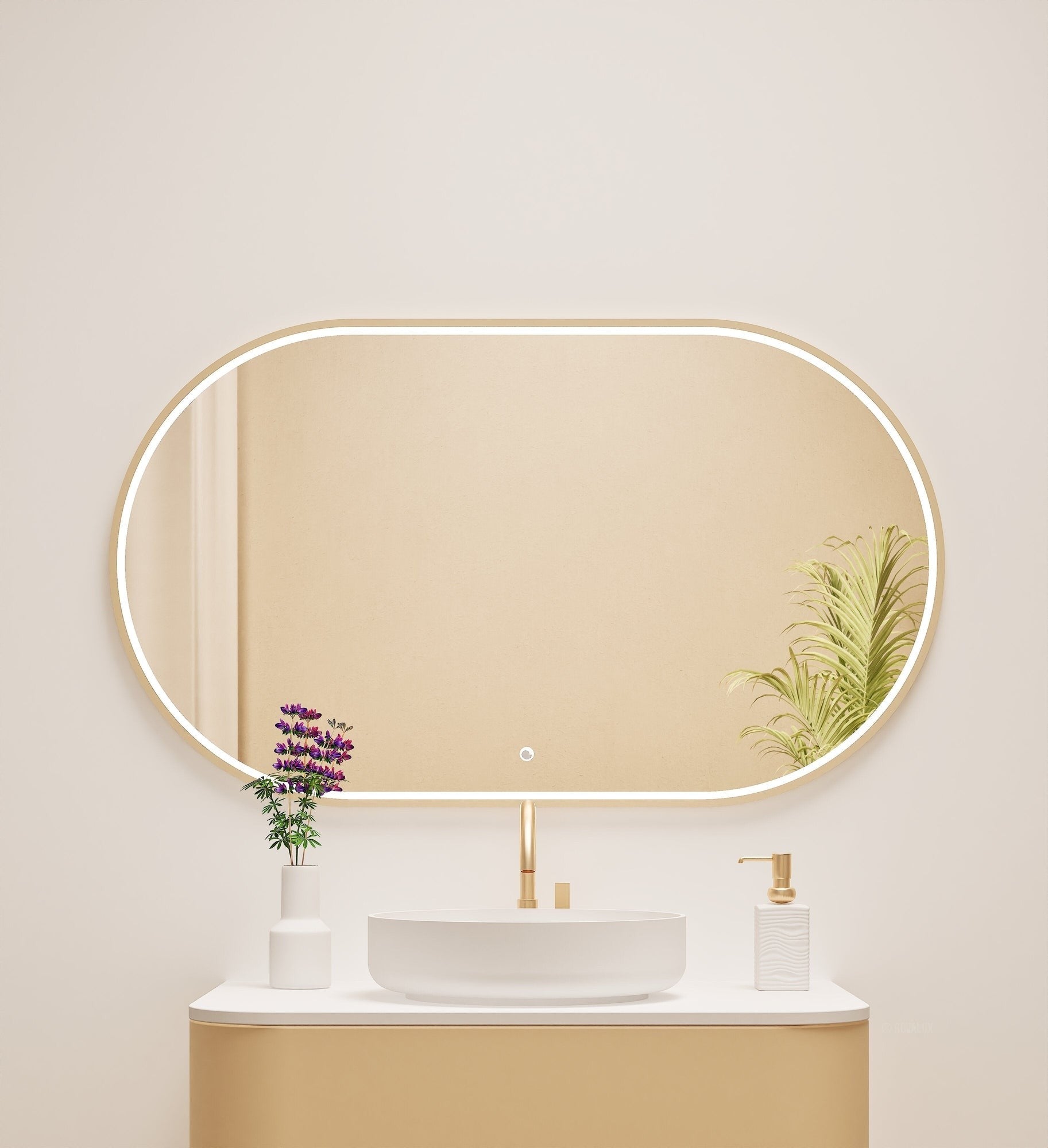 Serenia Ova Mirror with Integrated LED Lighting - ROVALUX