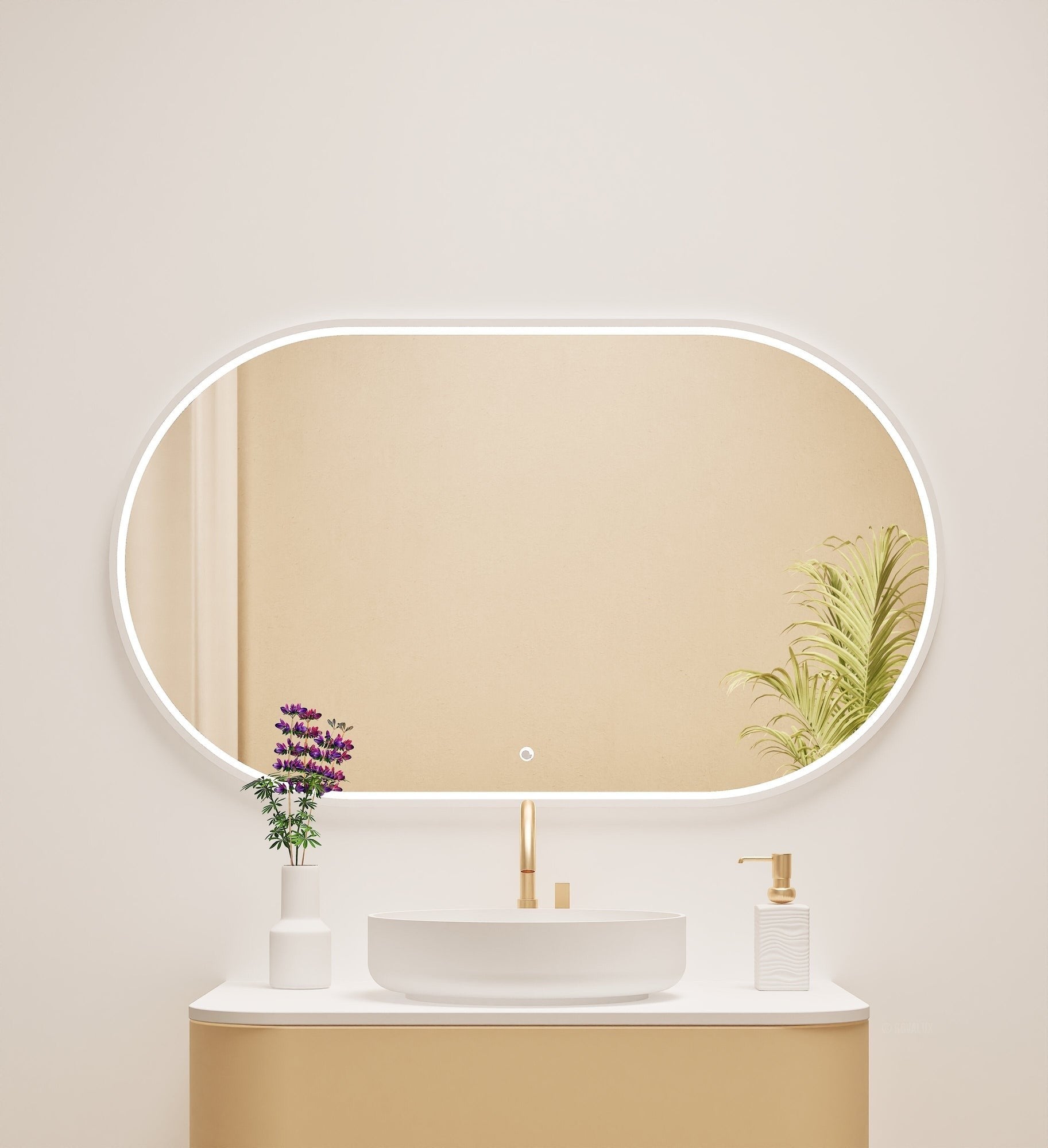 Serenia Ova Mirror with Integrated LED Lighting - ROVALUX