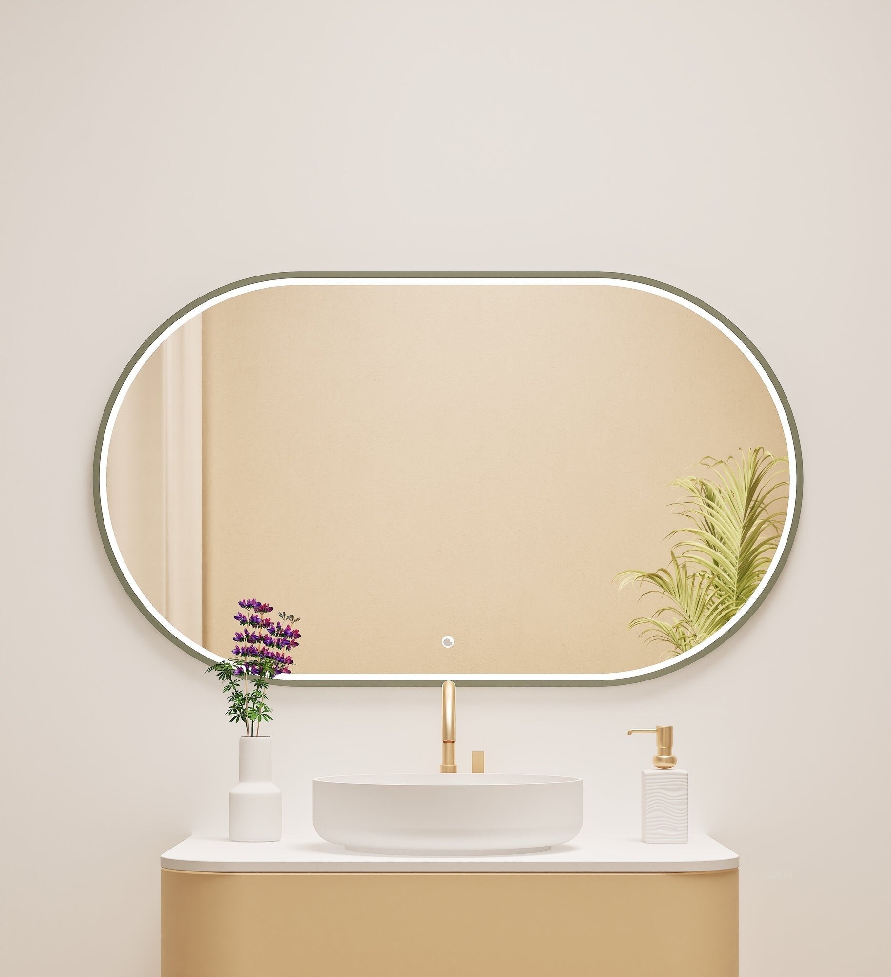 Serenia Ova Mirror with Integrated LED Lighting - ROVALUX