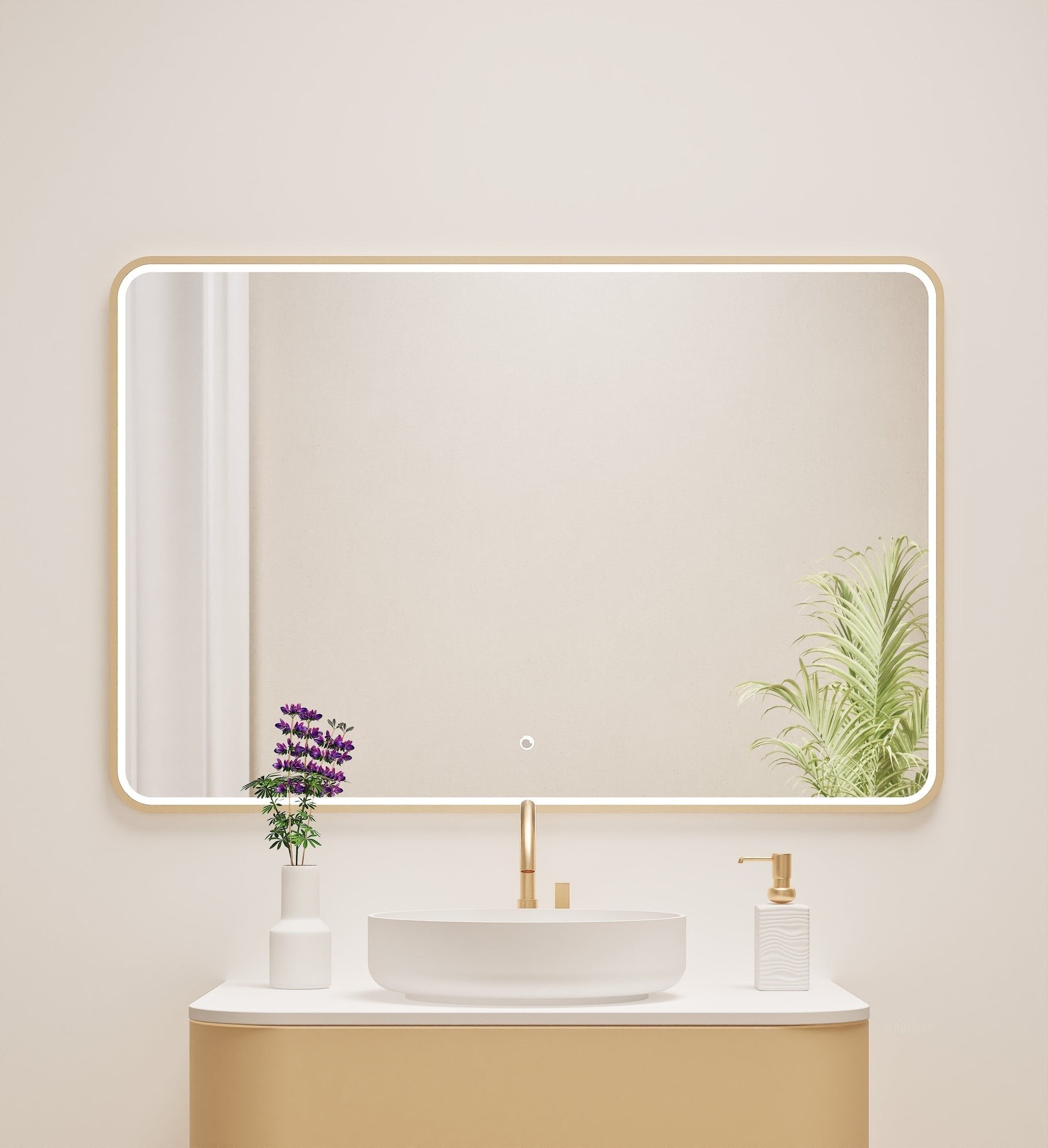 Serenia RECTO Mirror with Integrated LED Lighting - ROVALUX