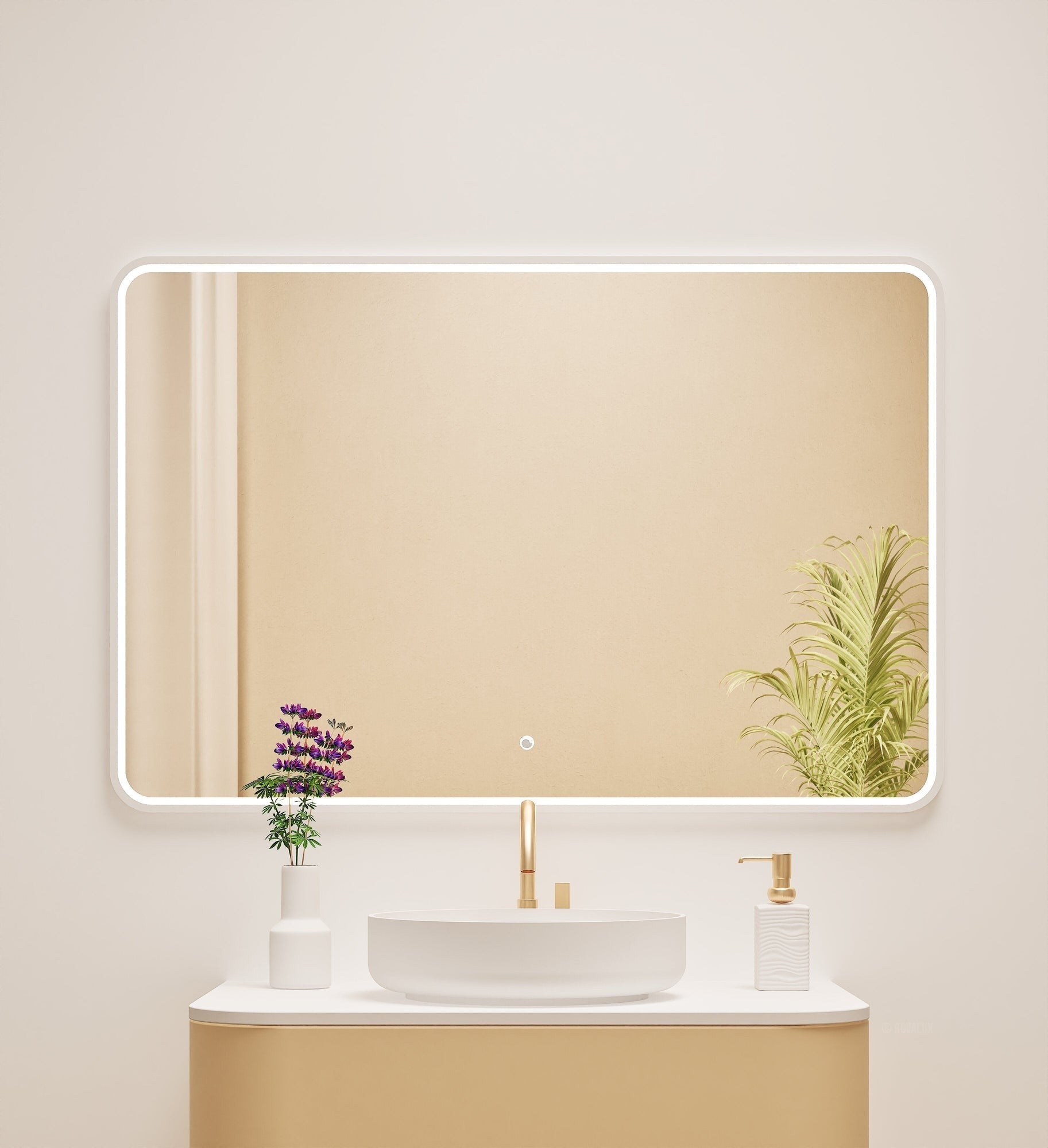 Serenia RECTO Mirror with Integrated LED Lighting - ROVALUX