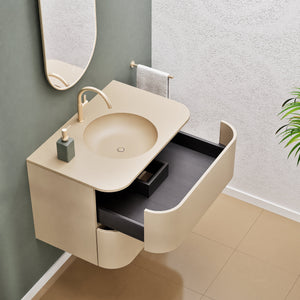 Serenia Flow Single Set - Corian® Sink & Countertop with 2 Drawers - ROVALUX