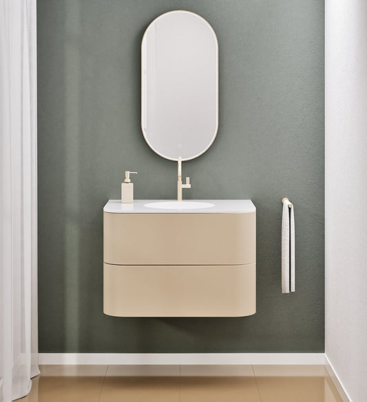 Serenia Flow Single Set - Corian® Sink & Countertop with 2 Drawers - ROVALUX