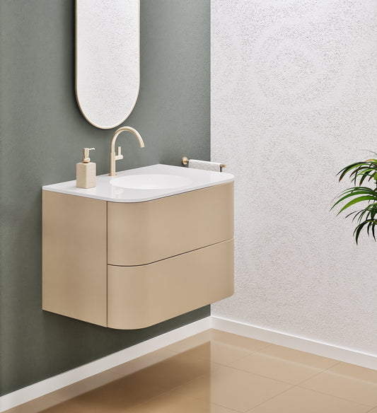 Serenia Flow Single Set - Corian® Sink & Countertop with 2 Drawers - ROVALUX