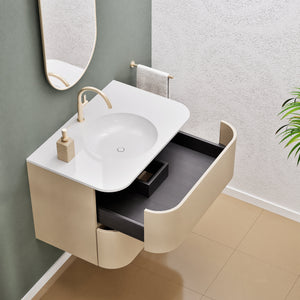 Serenia Flow Single Set - Corian® Sink & Countertop with 2 Drawers - ROVALUX