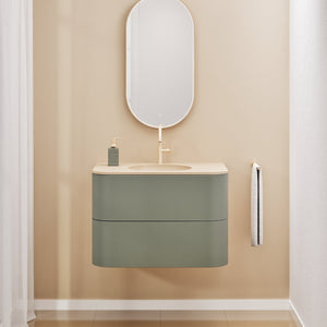 Serenia Flow Single Set - Corian® Sink & Countertop with 2 Drawers - ROVALUX