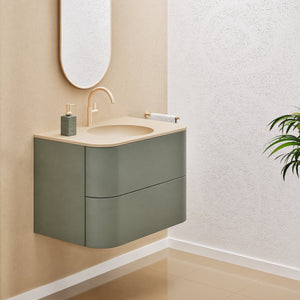 Serenia Flow Single Set - Corian® Sink & Countertop with 2 Drawers - ROVALUX
