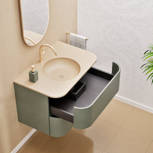 Serenia Flow Single Set - Corian® Sink & Countertop with 2 Drawers - ROVALUX