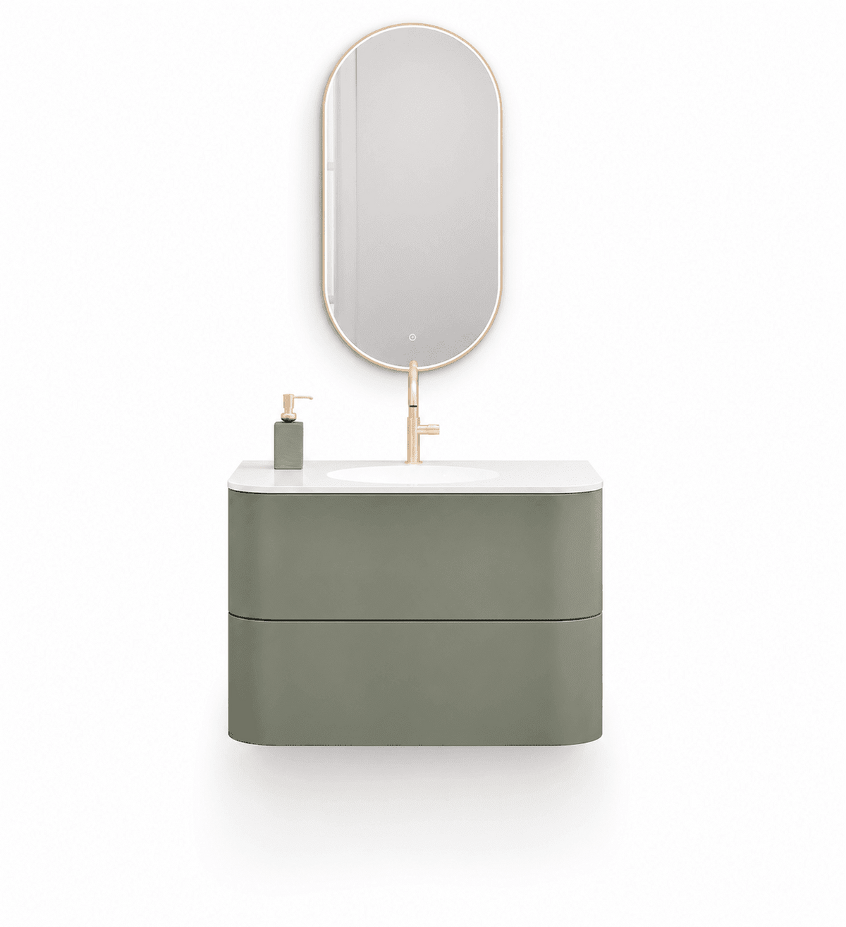 Serenia – Corian® Integrated Basin Unit with 2 Drawers - ROVALUX